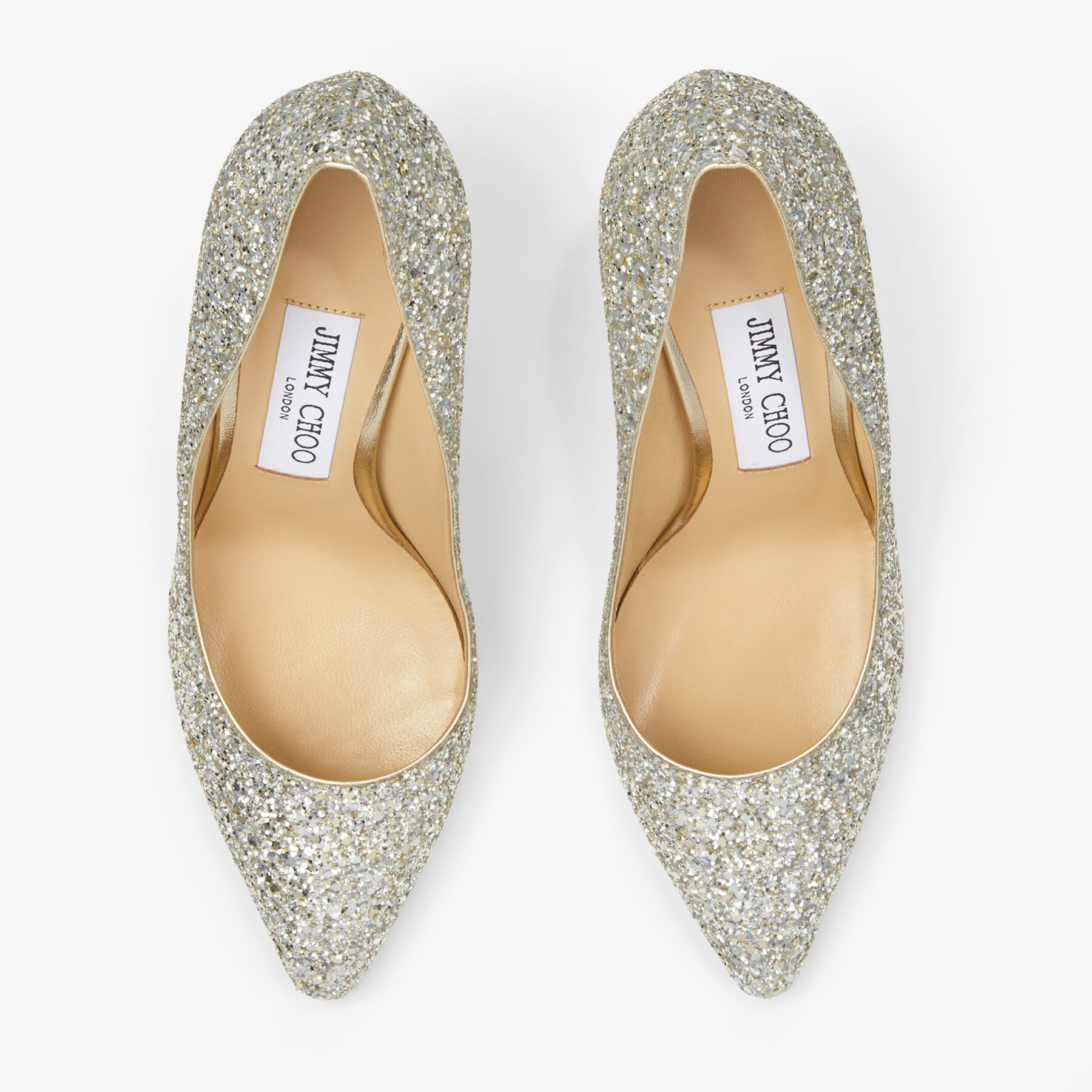 ✨極美品✨ ジミーチュウ グリッター オープントゥ パンプス ゴールド 美品 JIMMY CHOO グリッター オープントゥ パンプス ゴールド系 中古