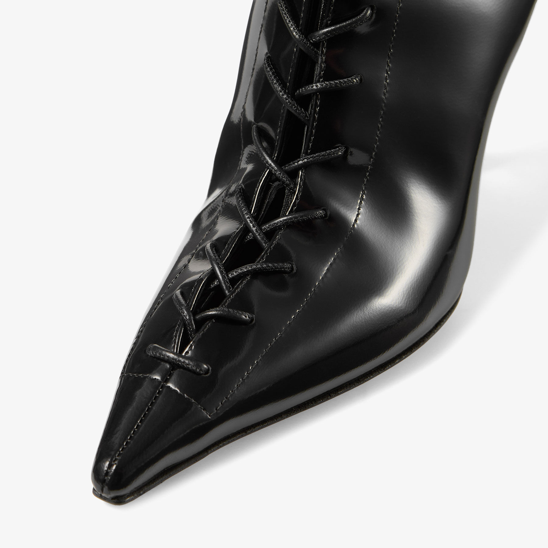 靴 JIMMY CHOO JIMMY CHOO Kix/z 65 Black Patent and Suede Ankle Boots