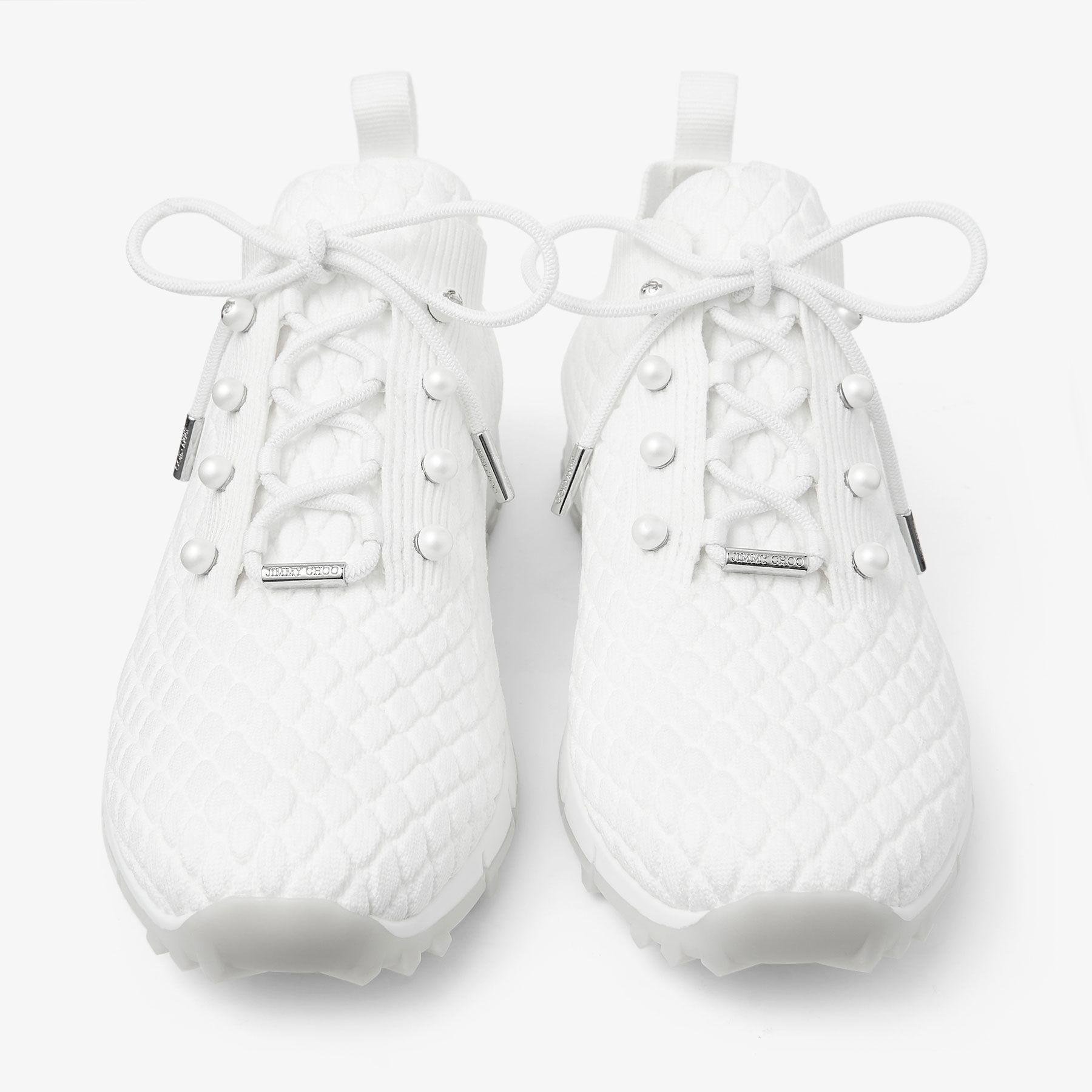 ヴェレス | ホワイト テクスチャーニット・スニーカー | ジミー