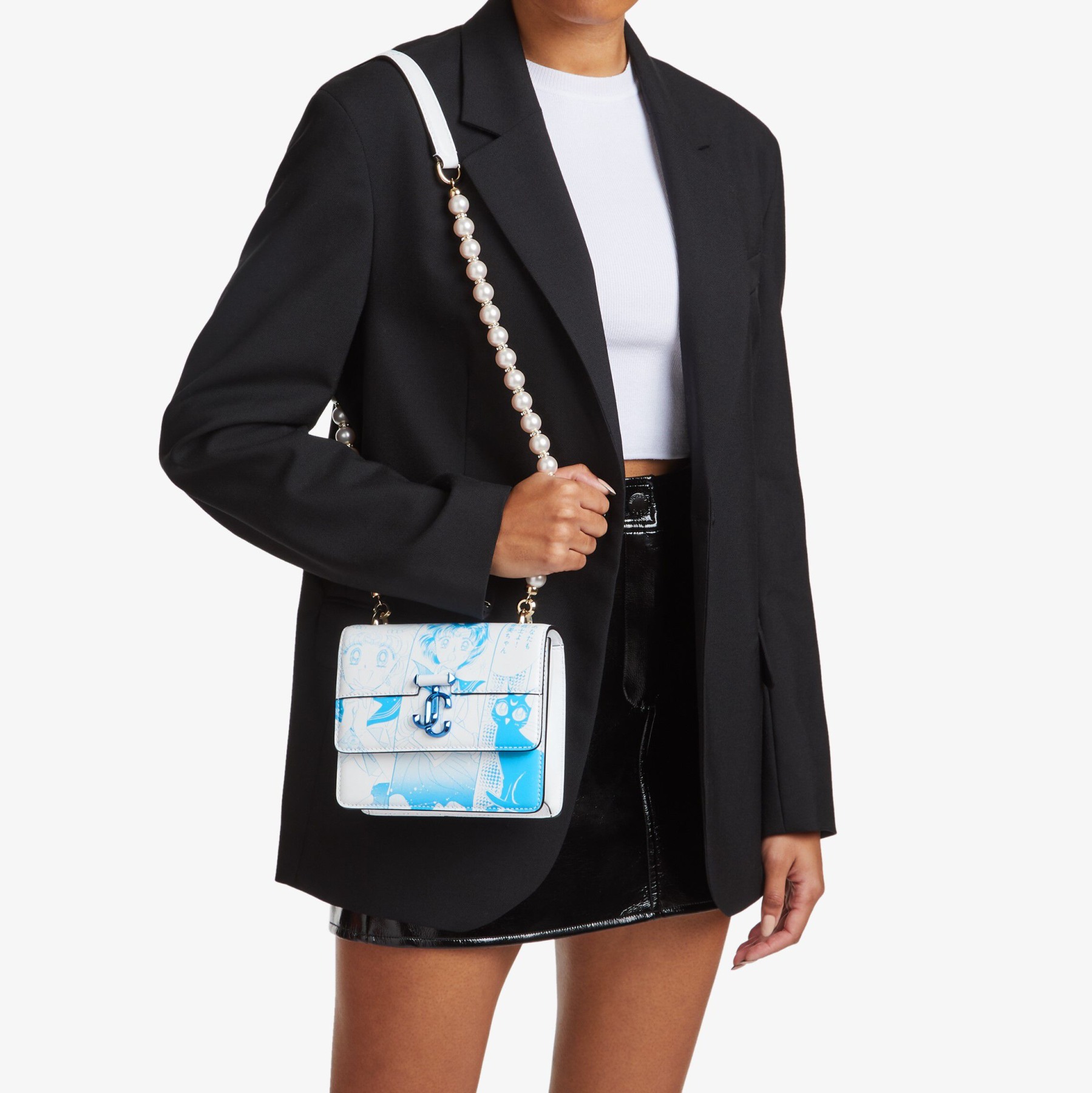 新品　Jimmy choo セーラームーン　パールショルダーバッグ　マーキュリー