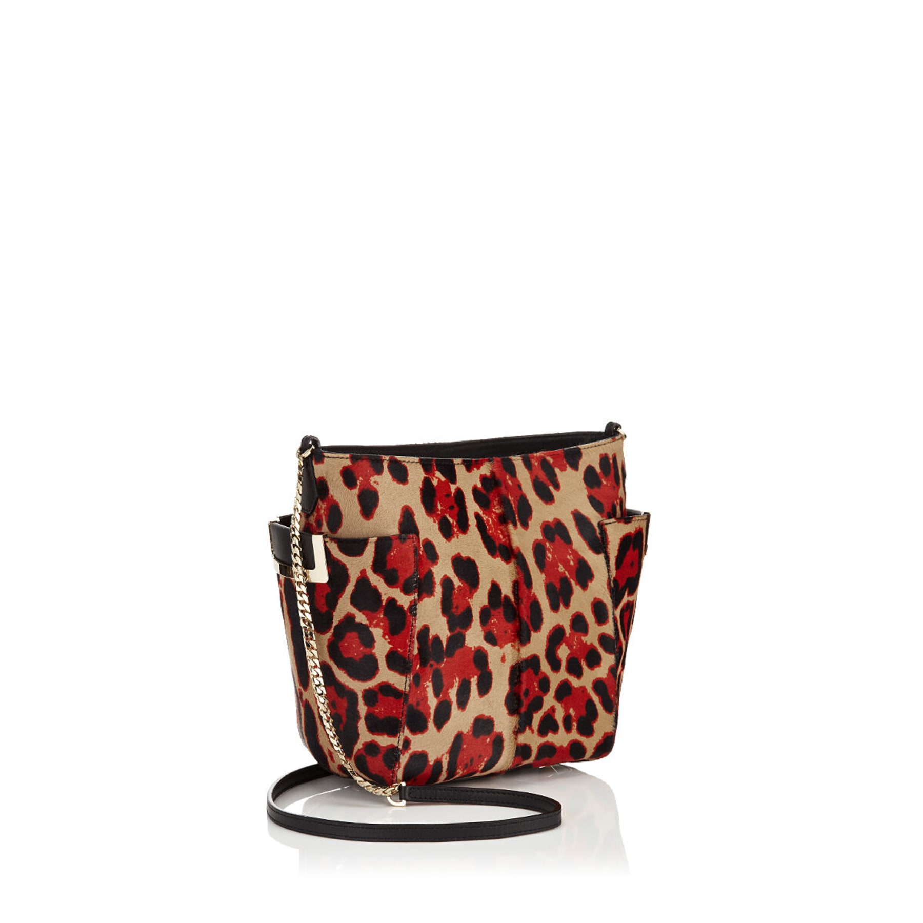 Sac Bandoulière Tamara Mellon Attraction - Imprimé Exotique Poney, Bleu, Noir, Léopard - Neuf Avec étiquettes - Fabriqué En Italie