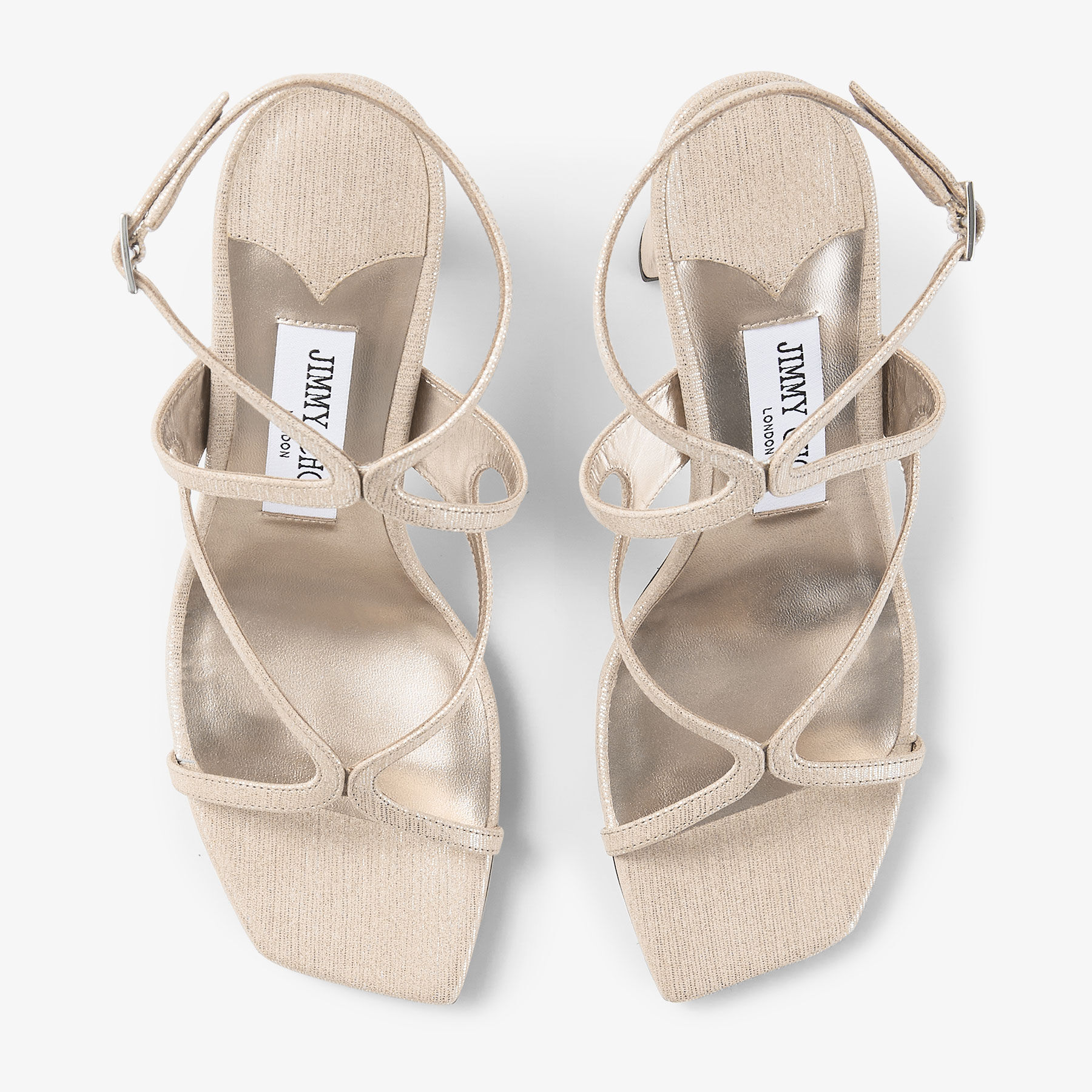 Azie 85 | Soft Gold Nappa Leather Sandals | JIMMY CHOO