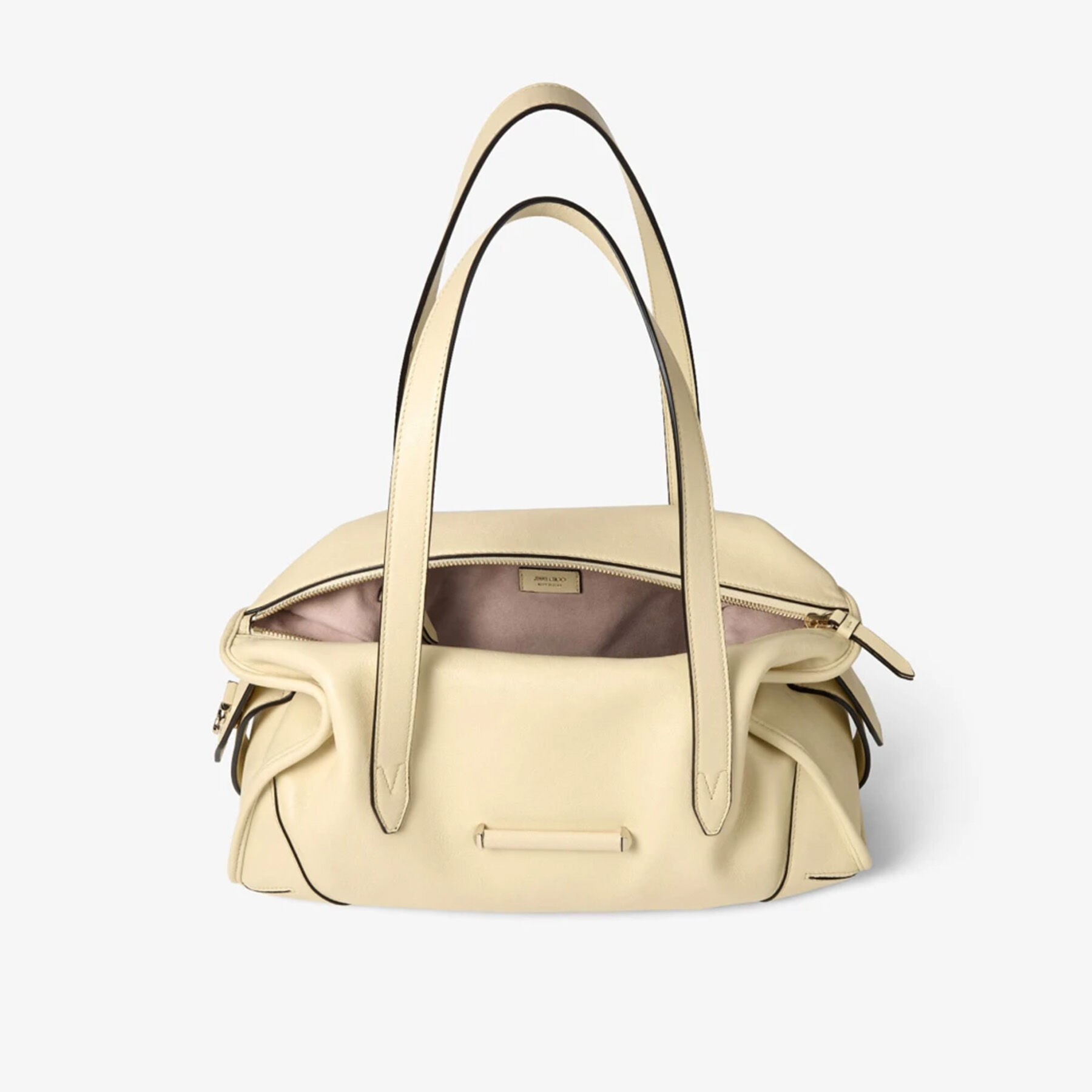 Bar Holdall Medium | Buttermilk Biker Leather Holdall Bag | JIMMY CHOO