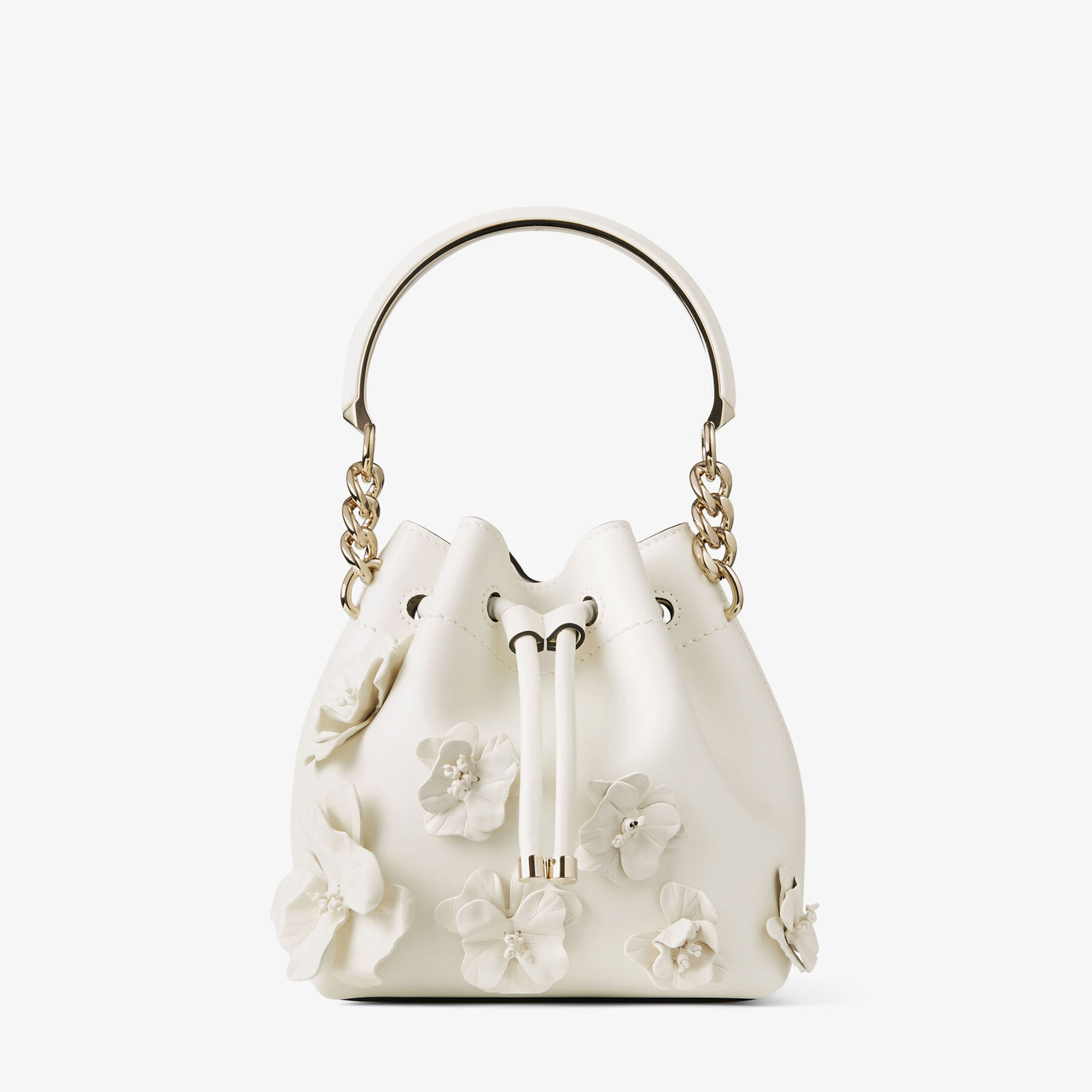Bon Bon Bucket Bag in Metallic Lizard Print Leather