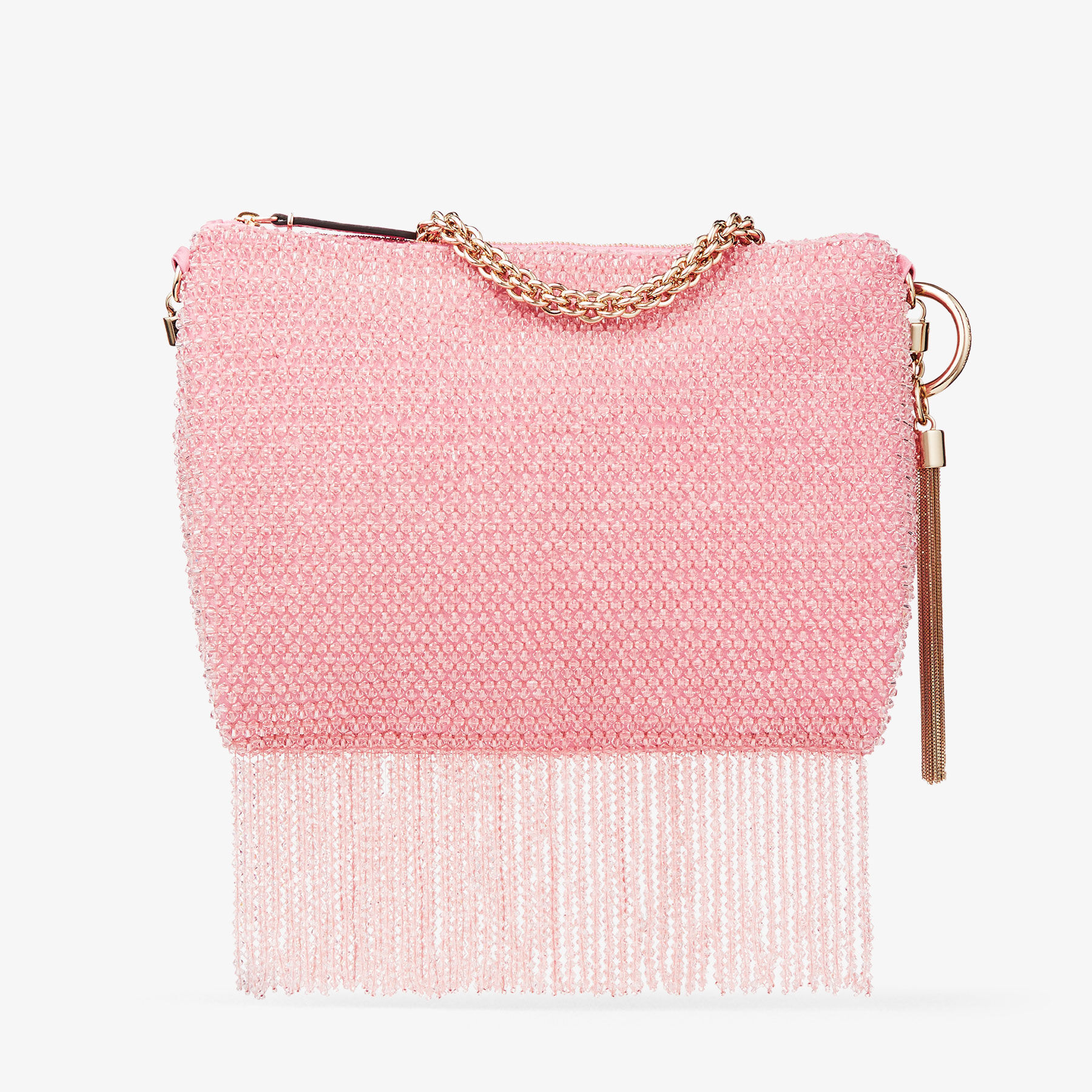 ハンドバッグ IMMY CHOO CALLIE SATIN FLOWER CHAIN BAG CALLIE SHOULDER | Candy Pink Satin Shoulder Bag with Crystal