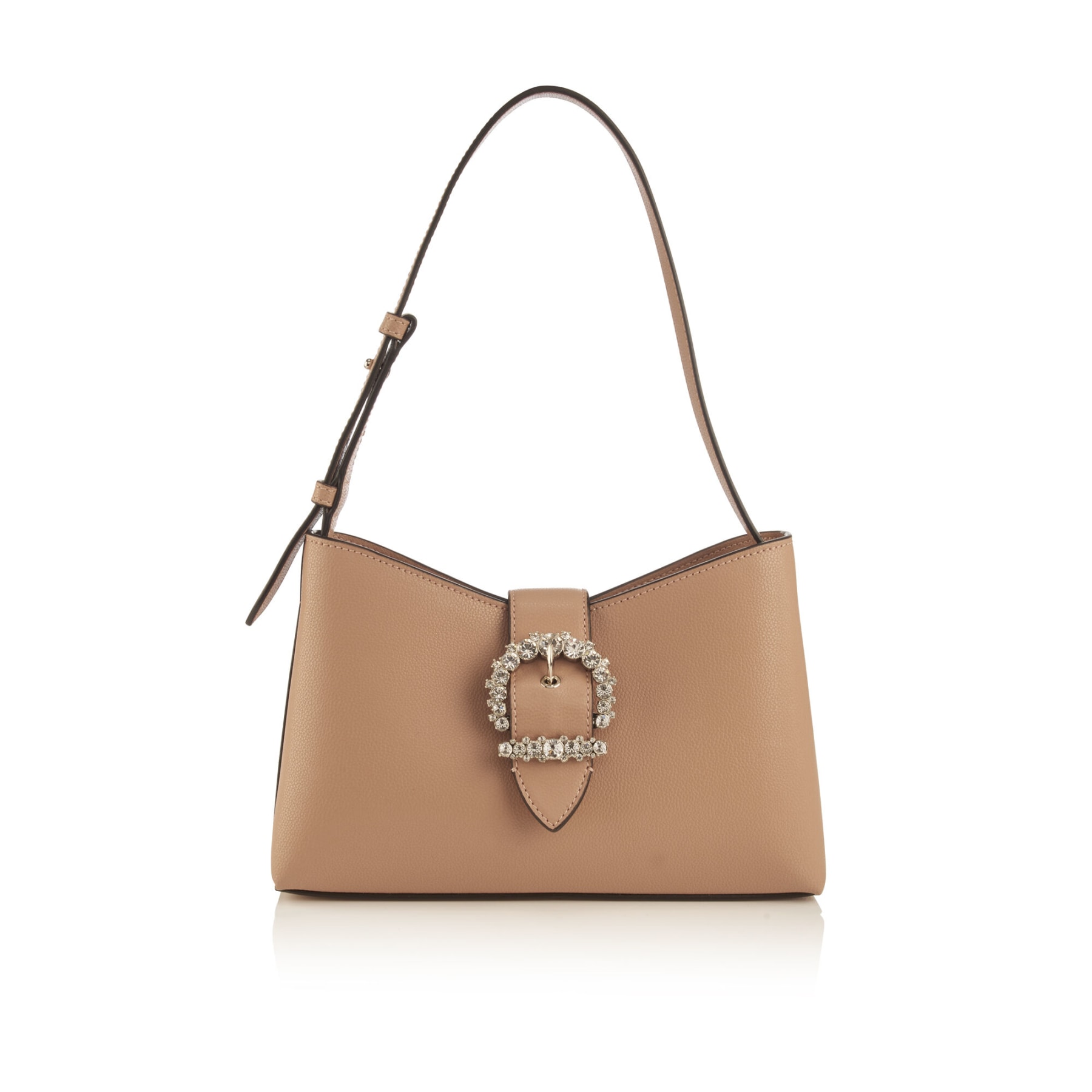 【2024A/W新作★送料無料】 Cheri Hobo/S | Powder Pink Leather Hobo Bag with Crystal バッグ