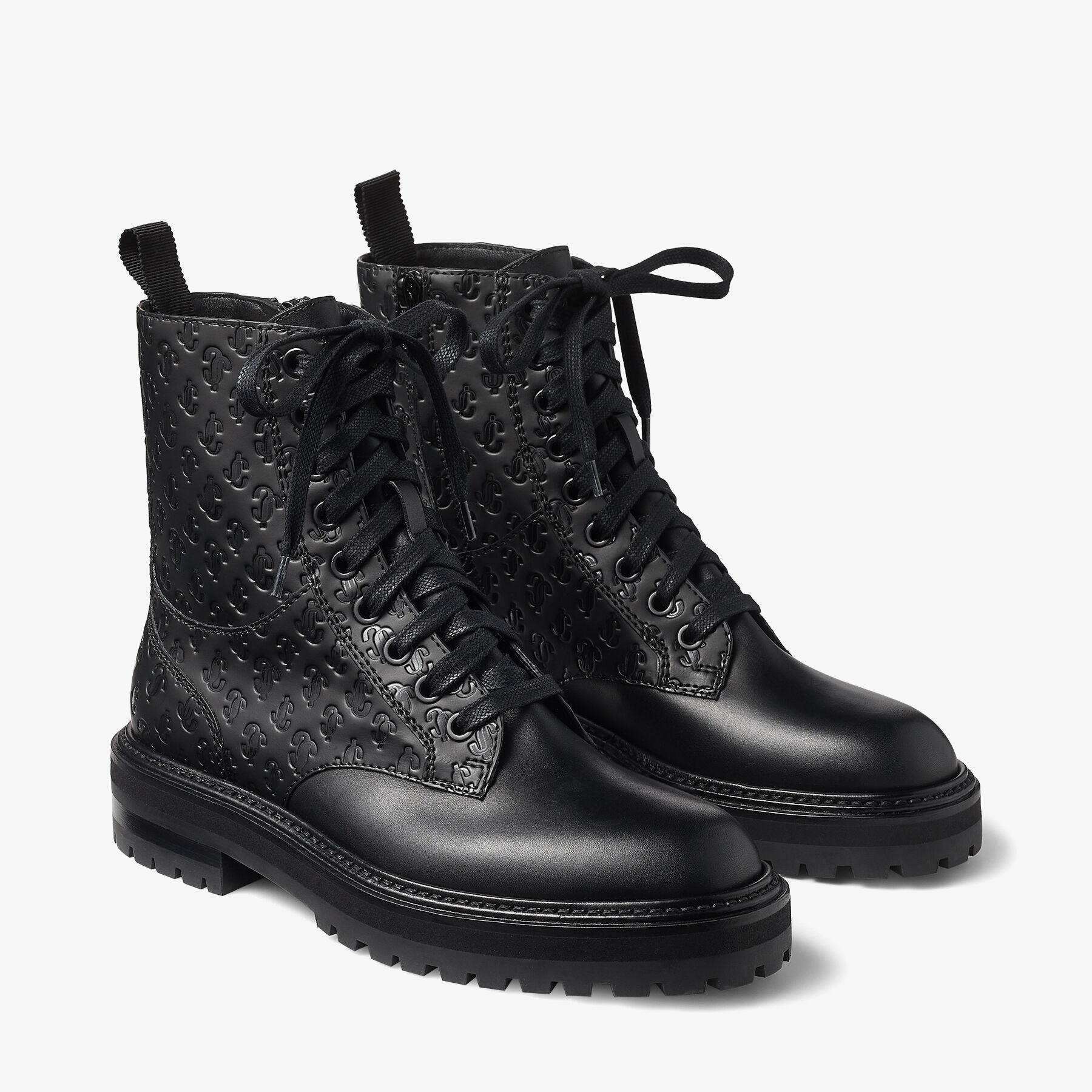 JIMMY CHOO 関税込み Cora leather combat boots New Jimmy Choo Cora Black Soft Calf Leather Combat Boots
