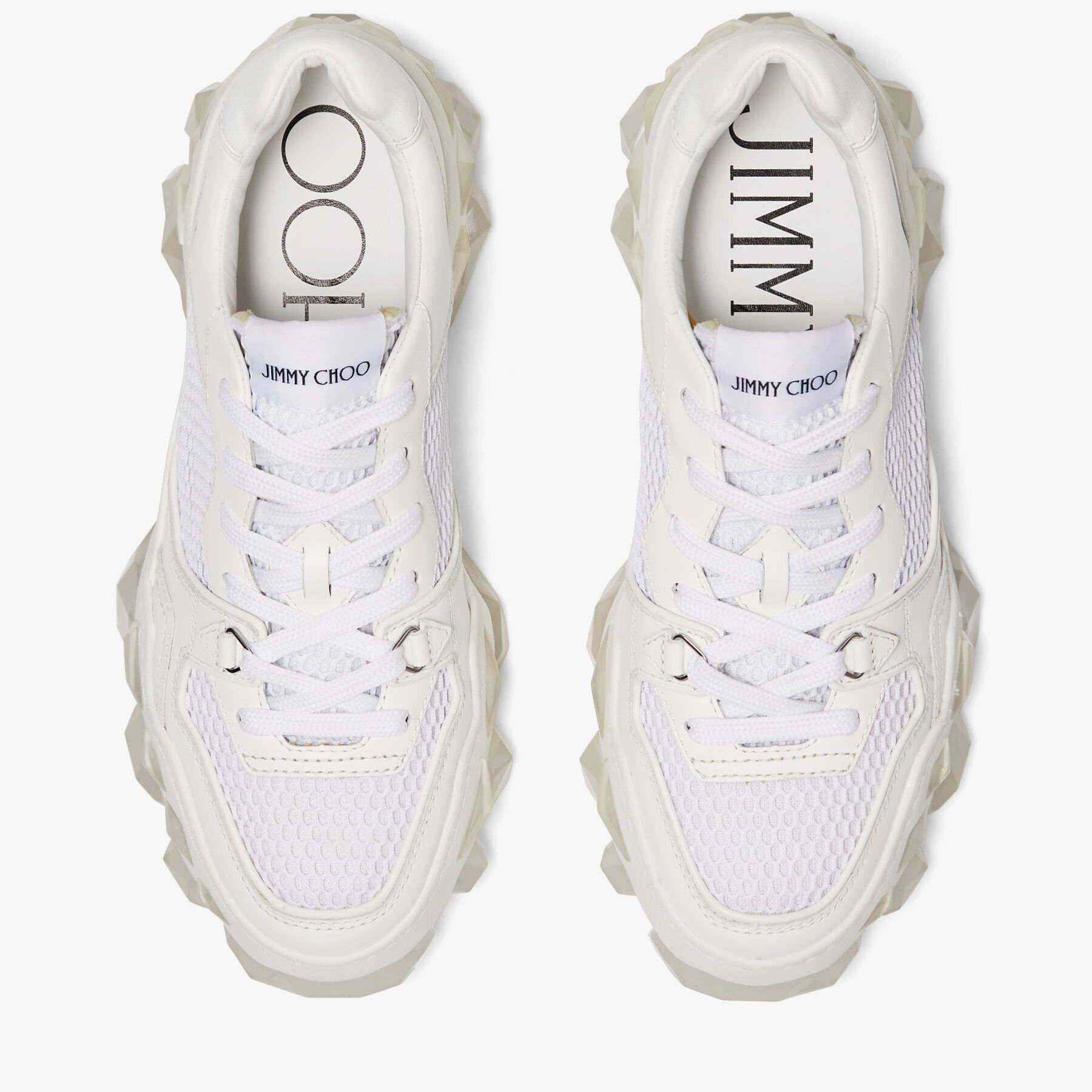 White Mix Calf Leather, Crosta Suede and Air Mesh Fabric Low