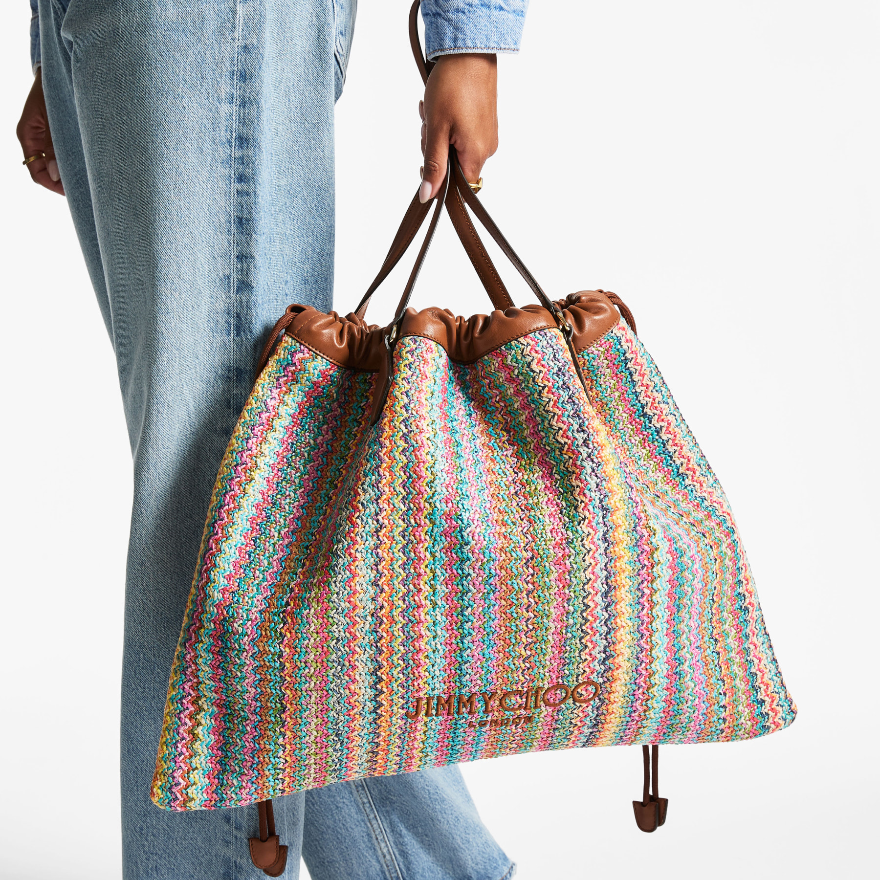 Jimmy Choo ストライプパーティーバッグ Celebrate the festive season with the exclusive launch of Jimmy