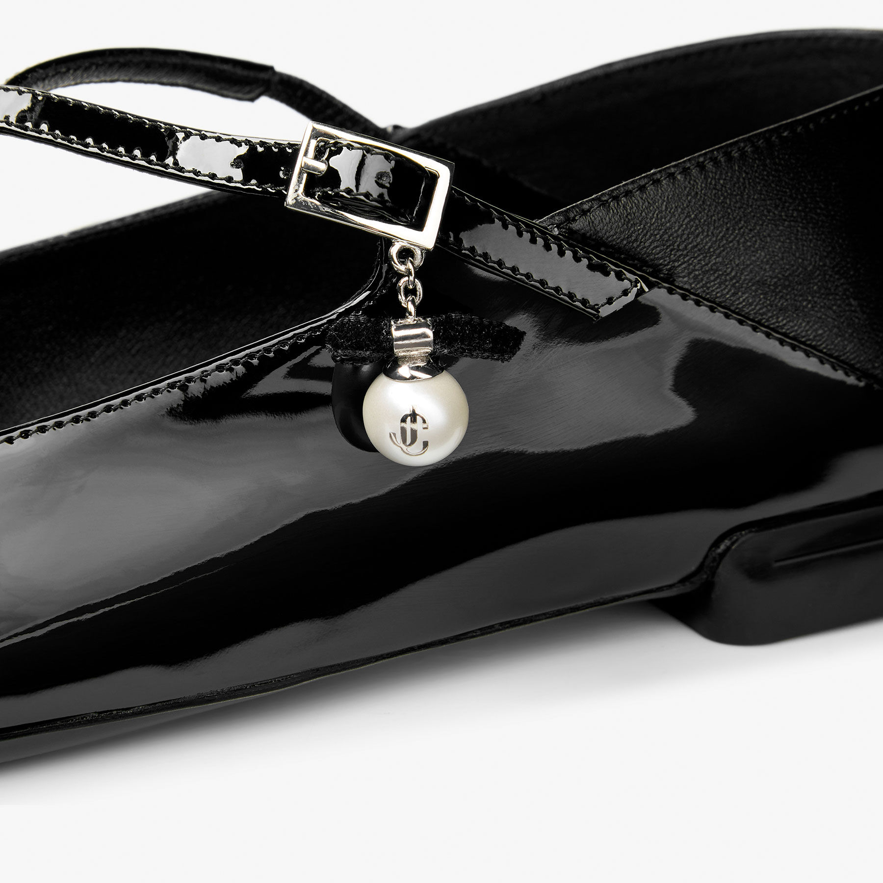 Scarpe da donna Candra Light in vernice nera, ballerine senza lacci