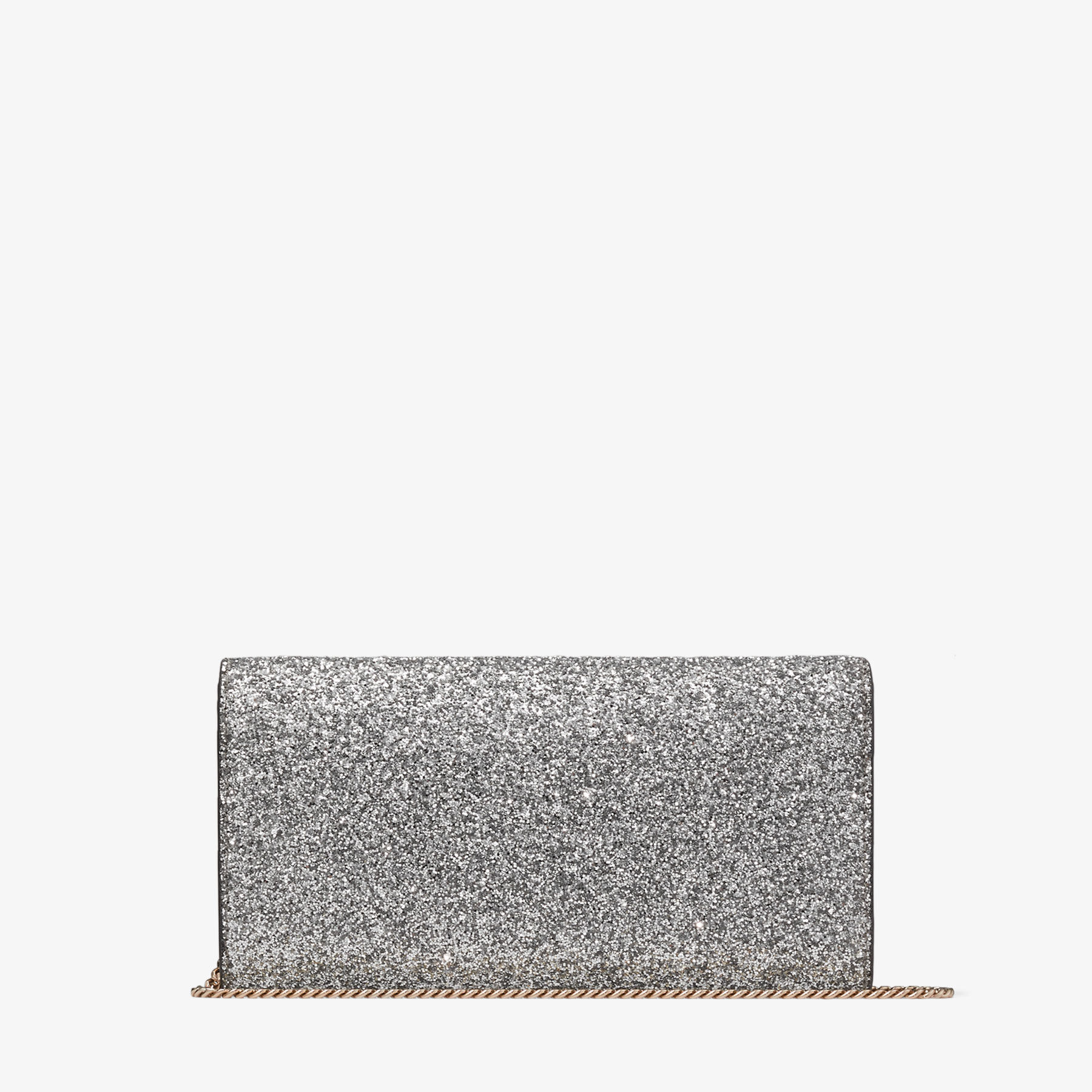 Emmie|Rose/Light Gold Glitter Fabric Mini Bag| JIMMY CHOO