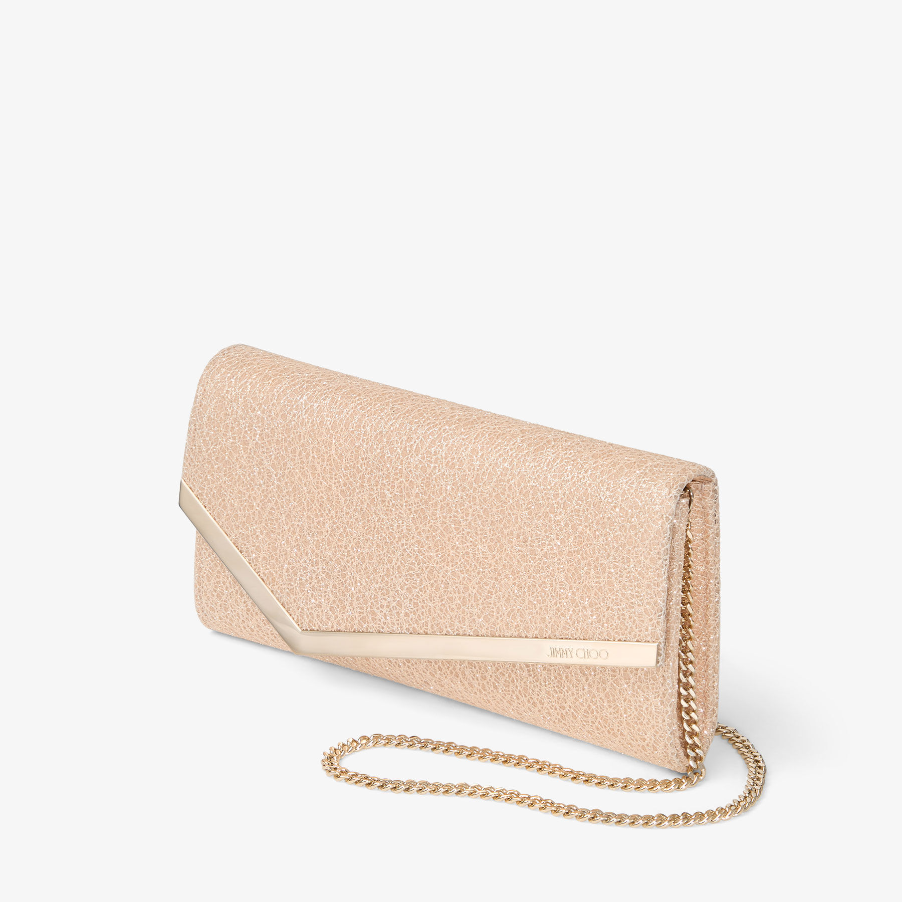 Emmie | Clutch aus Candyfloss-Glitzergewebe in Macaron | JIMMY CHOO
