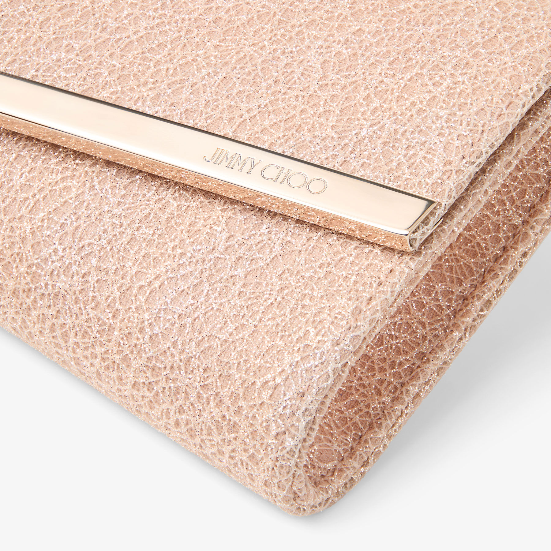 Emmie | Macaron Candyfloss Glitter Web Clutch Bag | JIMMY CHOO