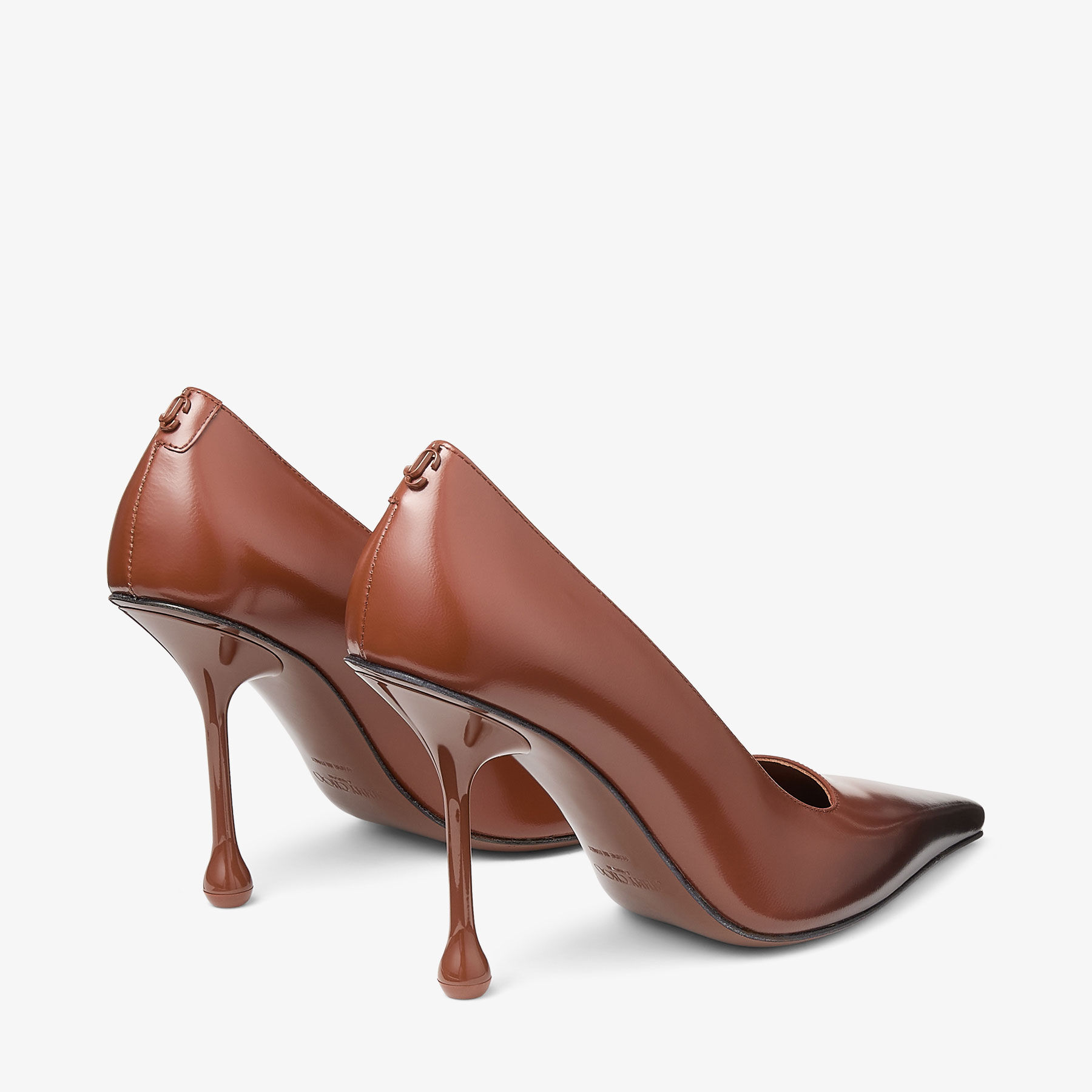 チャイラテ Ixia 95 | Cognac Sprayed Spazzolato Leather Pumps | JIMMY CHOO