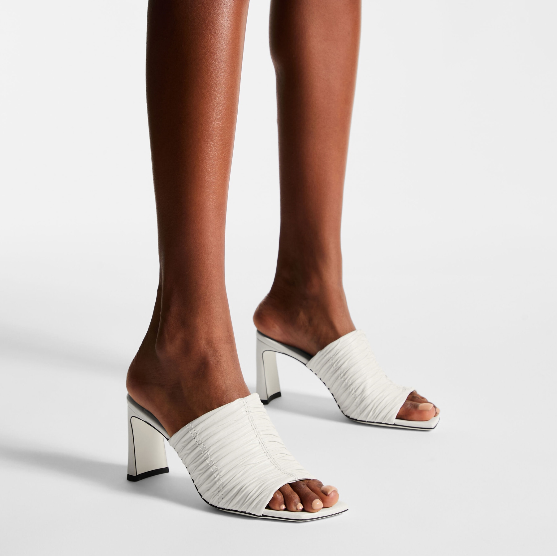 Lua Mule 75 | Latte Leather Mules | JIMMY CHOO