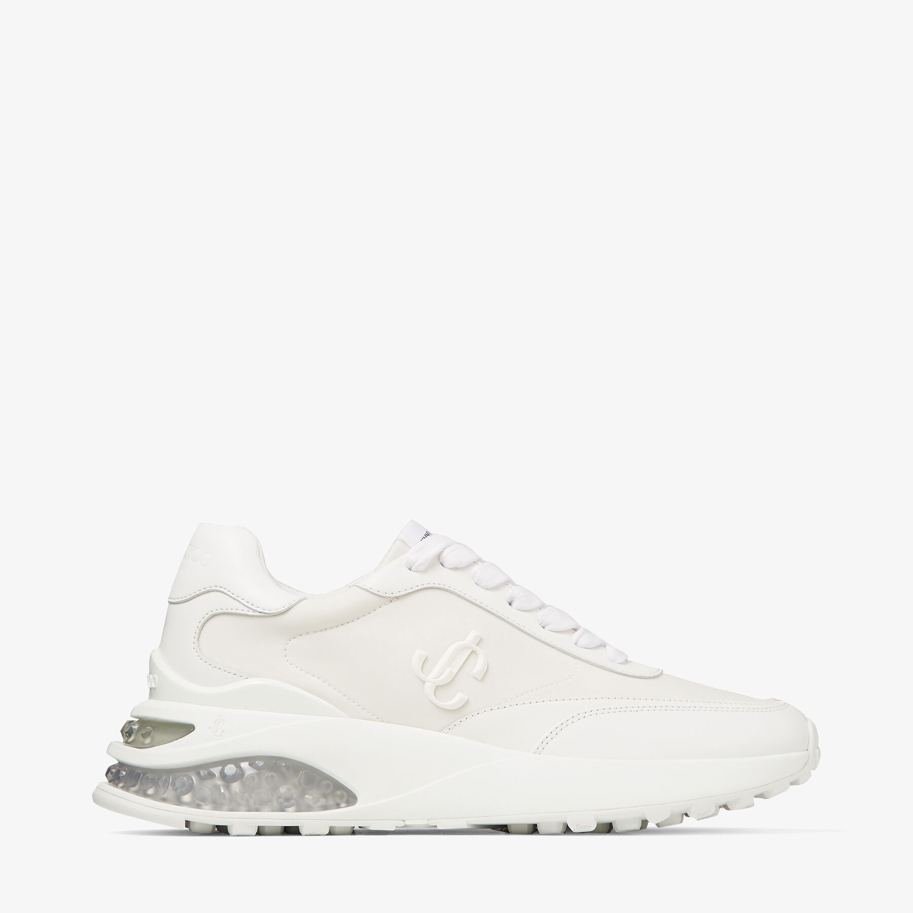 Jimmy choo white trainers clearance
