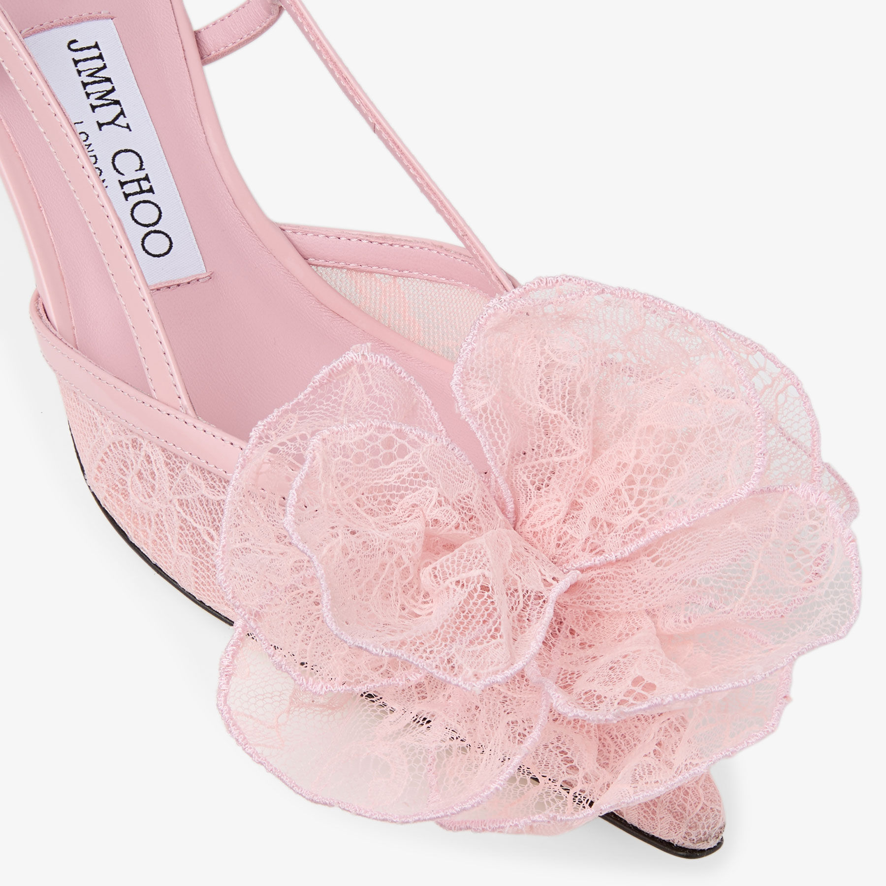Mimmi Sling Back 50 | Rose Jimmy Choo Lace Slingbacks with Lace