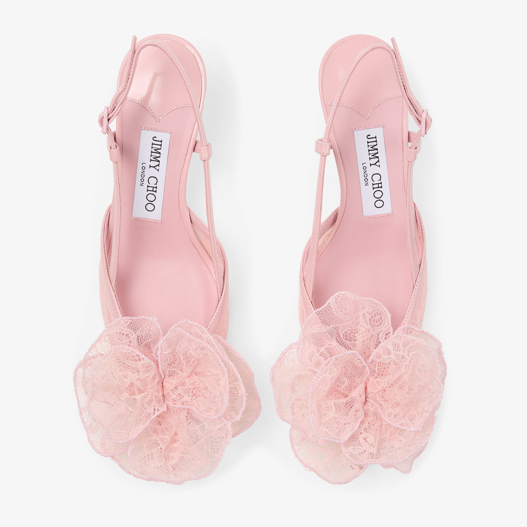 Mimmi Sling Back 50 | Rose Jimmy Choo Lace Slingbacks with Lace