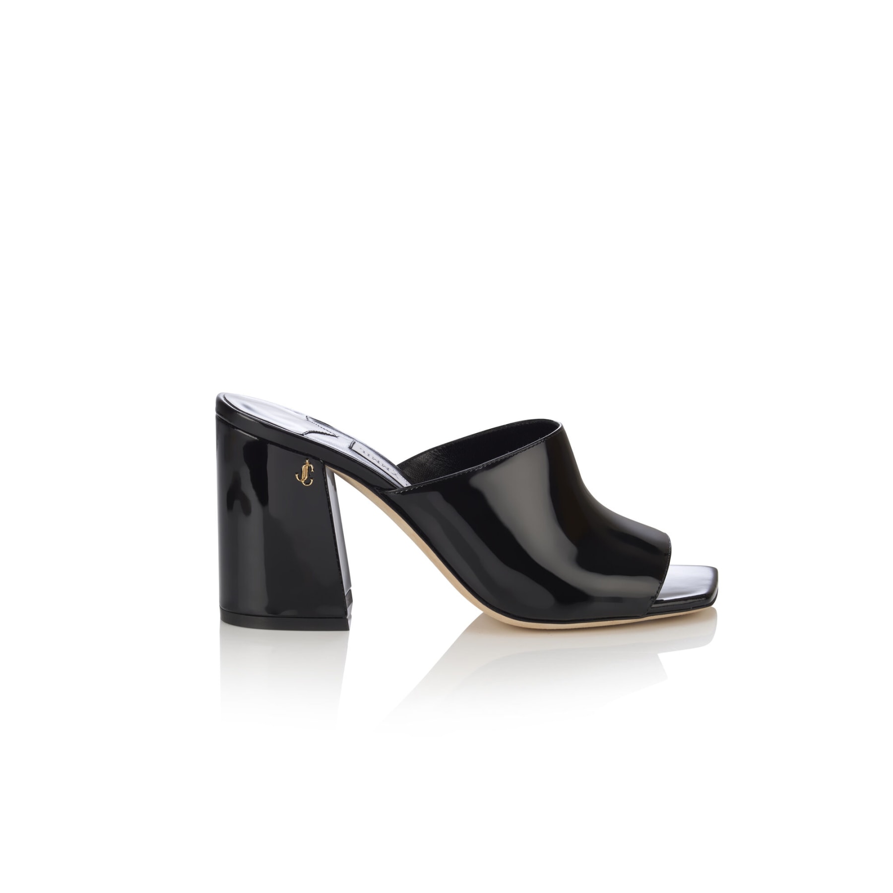 Skylah Mule 85 | Black Patent Leather Mules| New Collection
