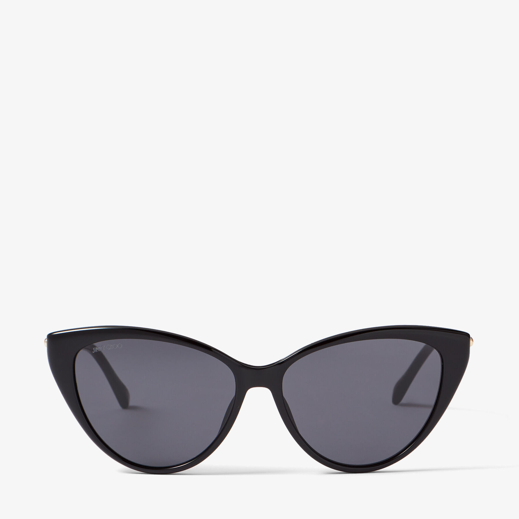 Gafas de con montura de gato de color negro y purpurina | Black Cat-Eye Sunglasses with | Autumn 2021 | JIMMY CHOO