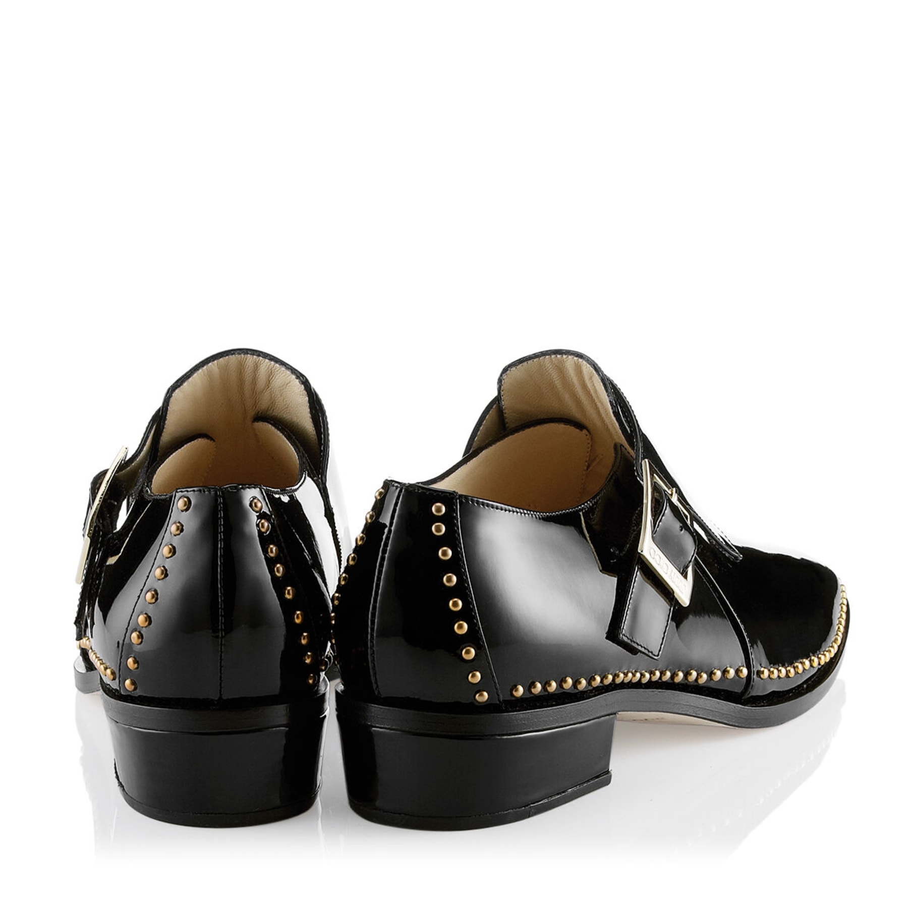 Patent Leather Dress Monk Strap Shoes for Men
