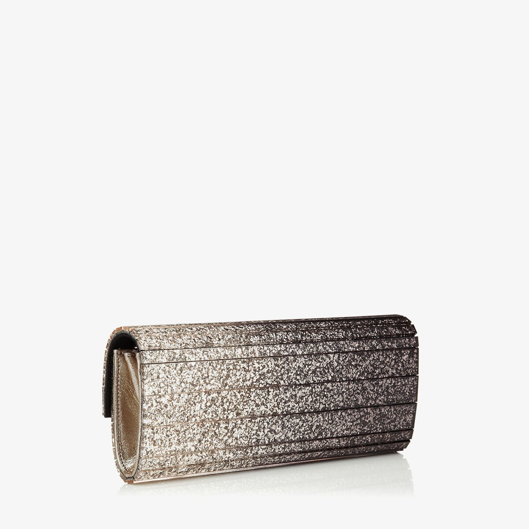 Black and Champagne Dégradé Glitter Acrylic Clutch Bag | Sweetie