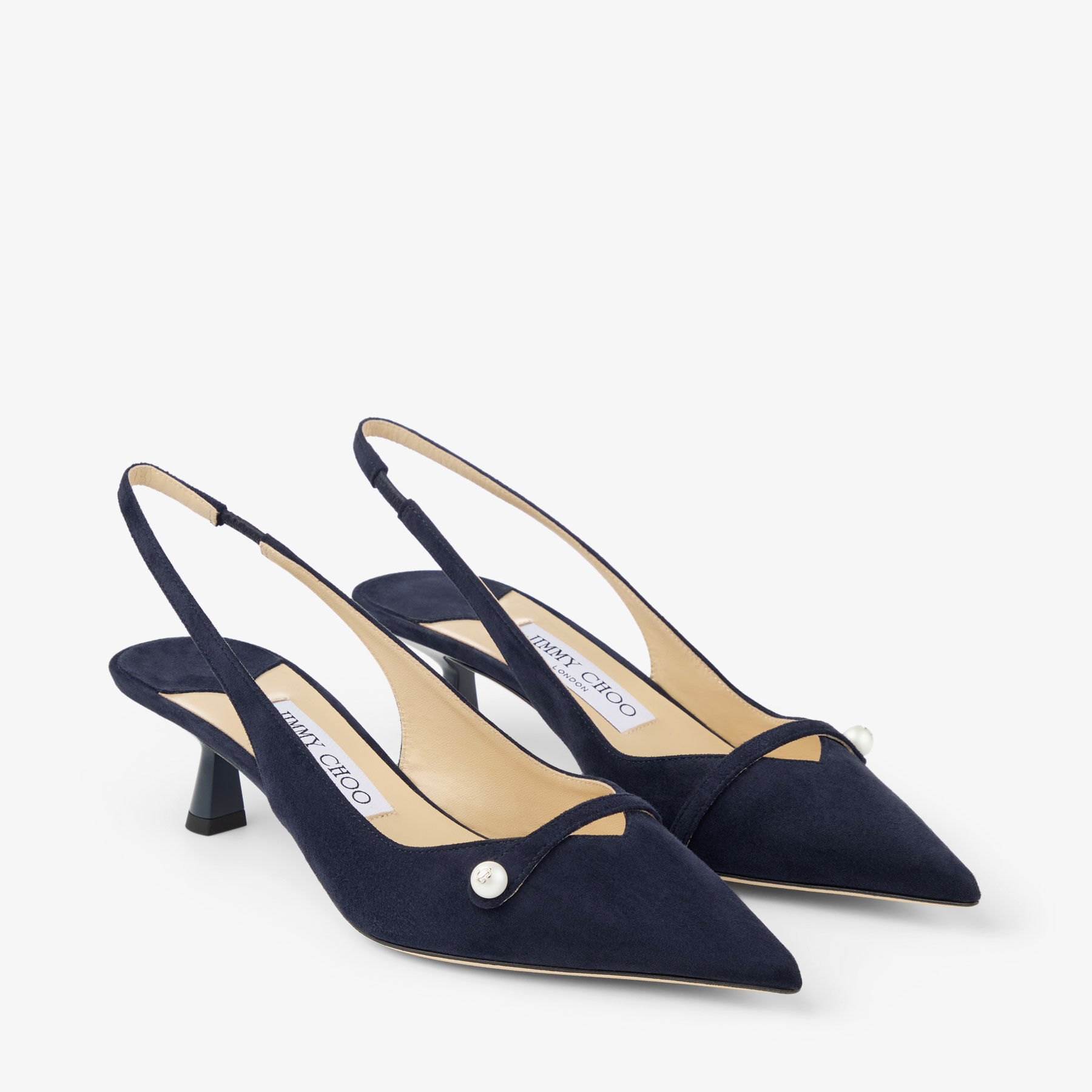 Amita 45 | Marine Suede Slingbacks | JIMMY CHOO