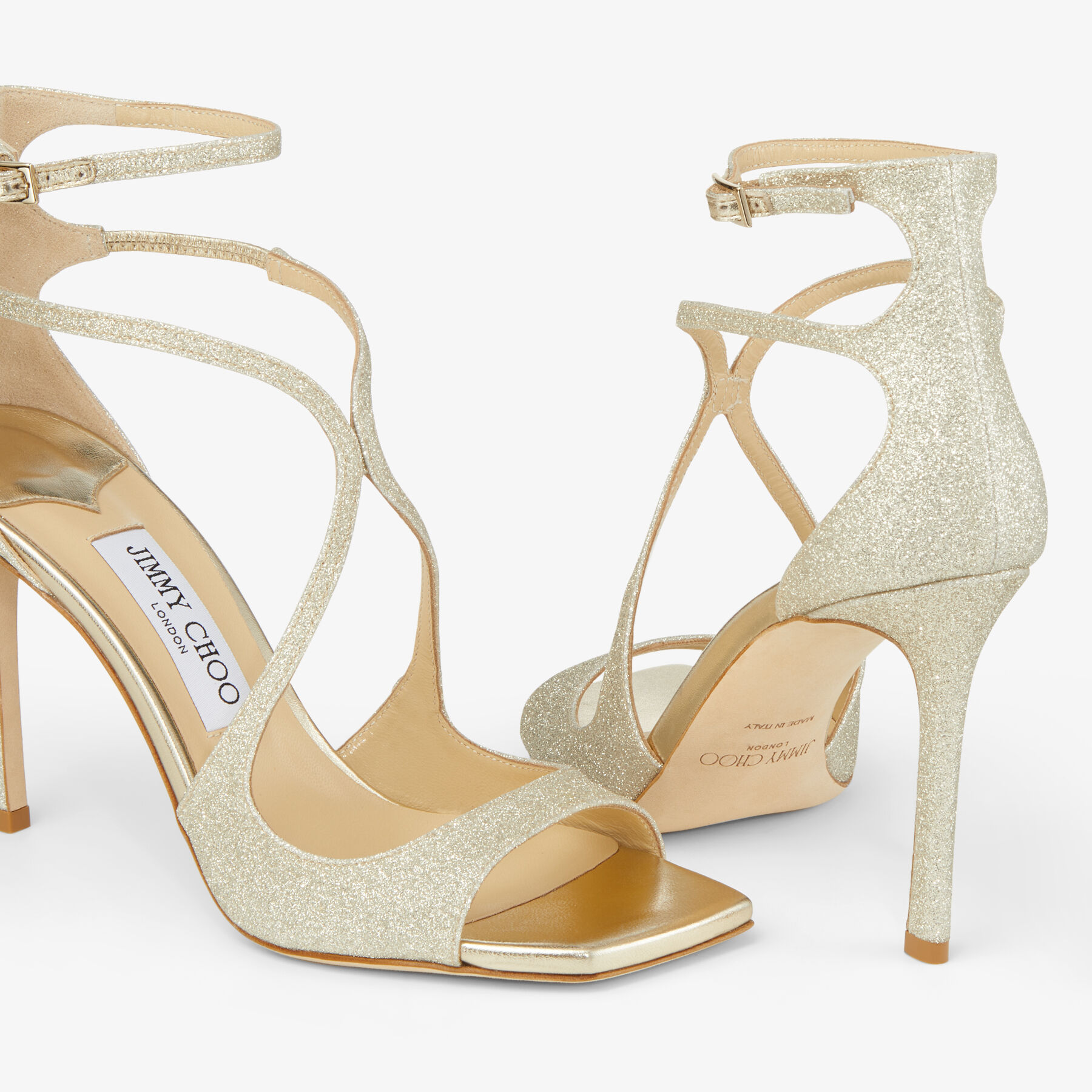Platinum Ice Dusty Glitter Sandals| AZIA 95 | Spring 2022