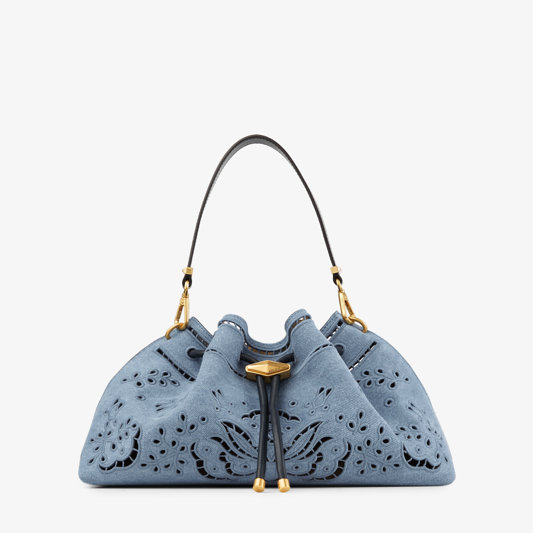 Cinch M | Denim Shoulder Bag With Sangallo Embroidery