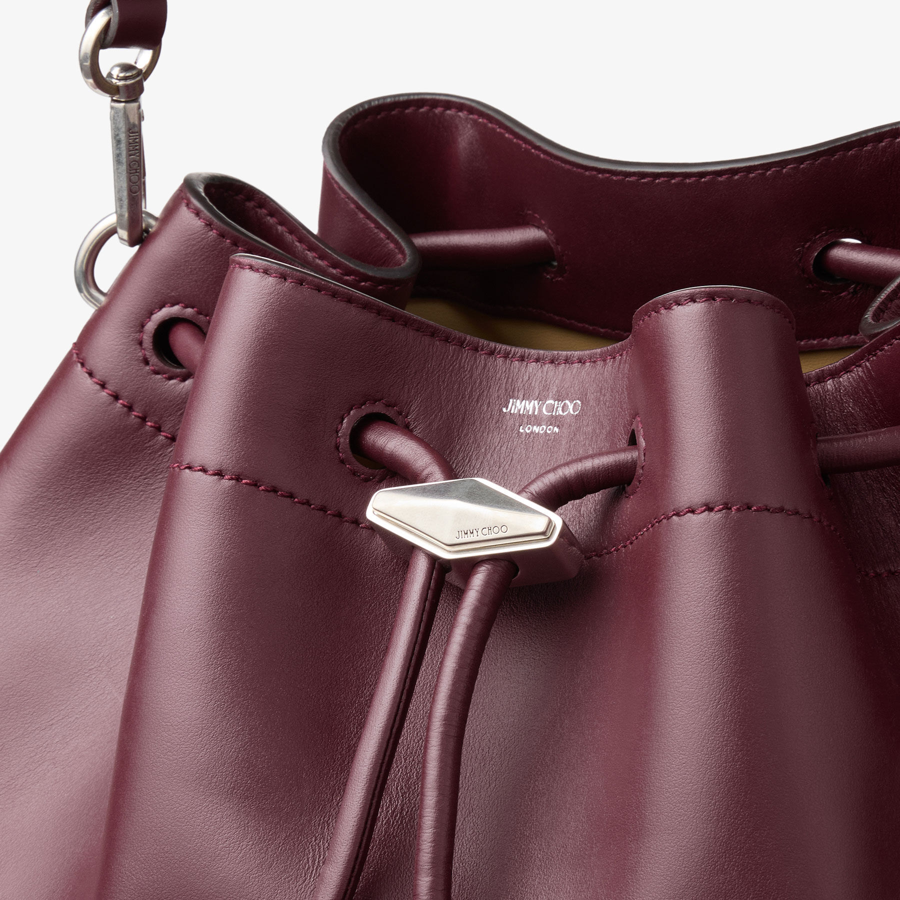 Cinch M | Garnet Leather Handbag| JIMMY CHOO