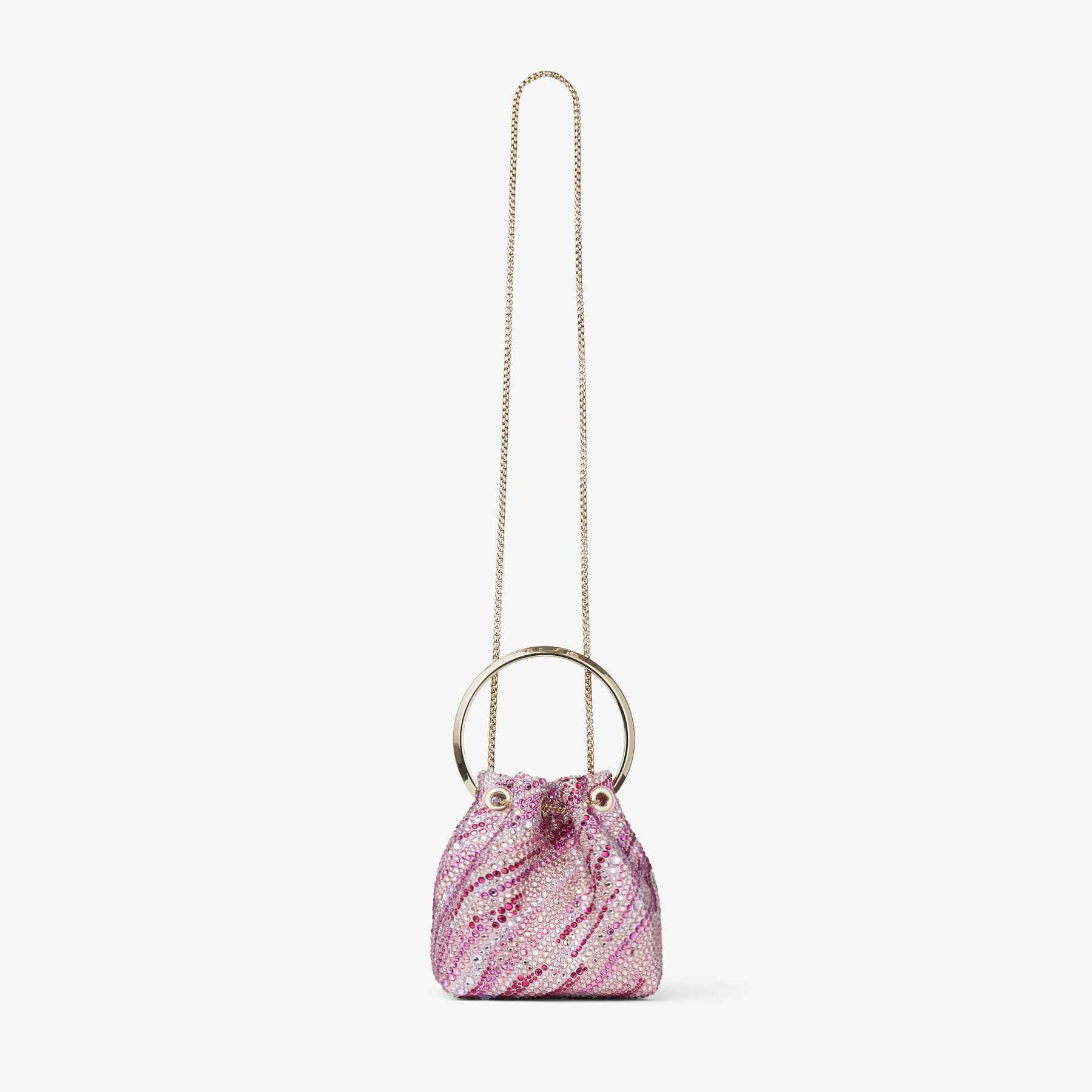 Bon Bon | Pink Mix Satin Bag | JIMMY CHOO US