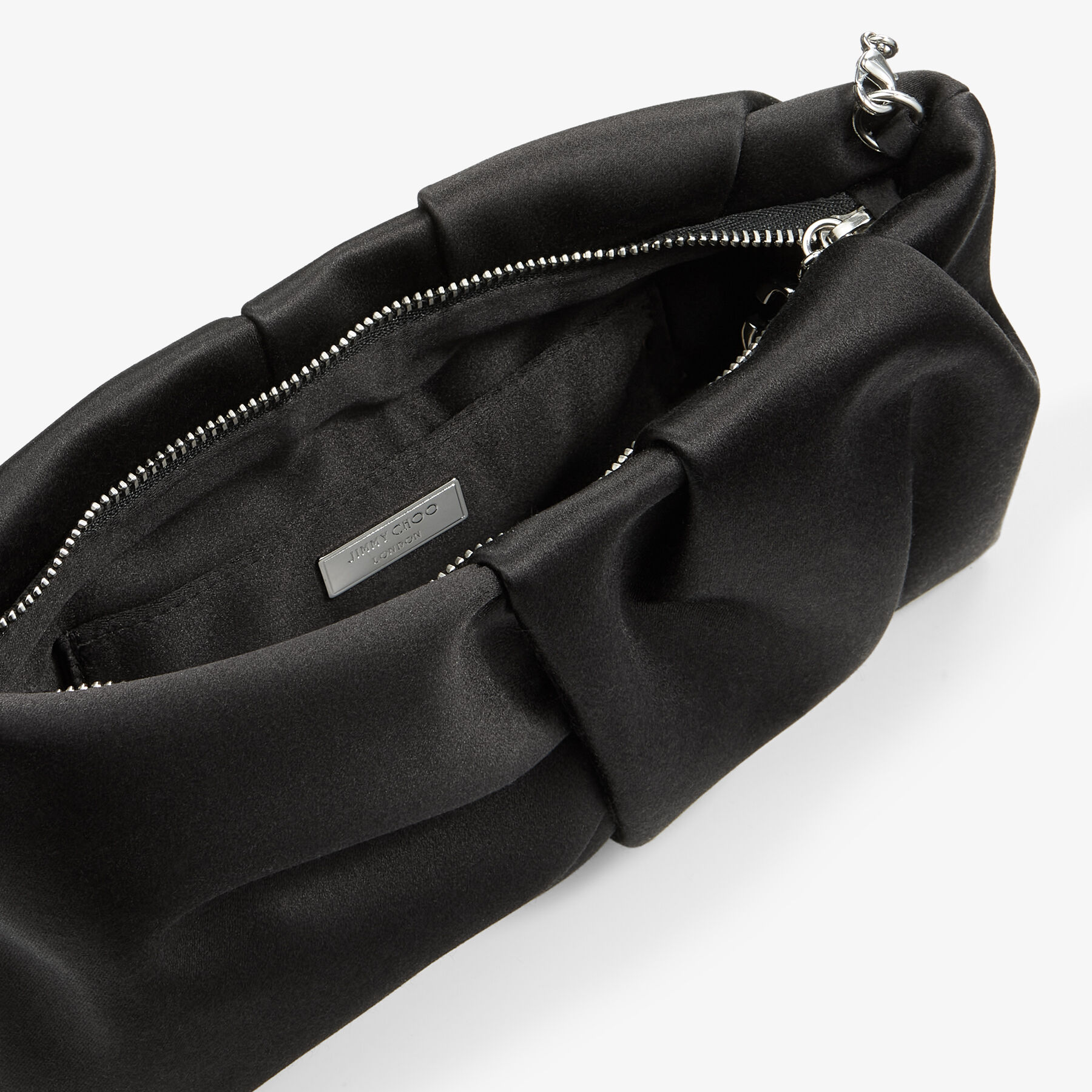 BONNY CLUTCH | Black Satin Clutch Bag | Winter 2022 collection 