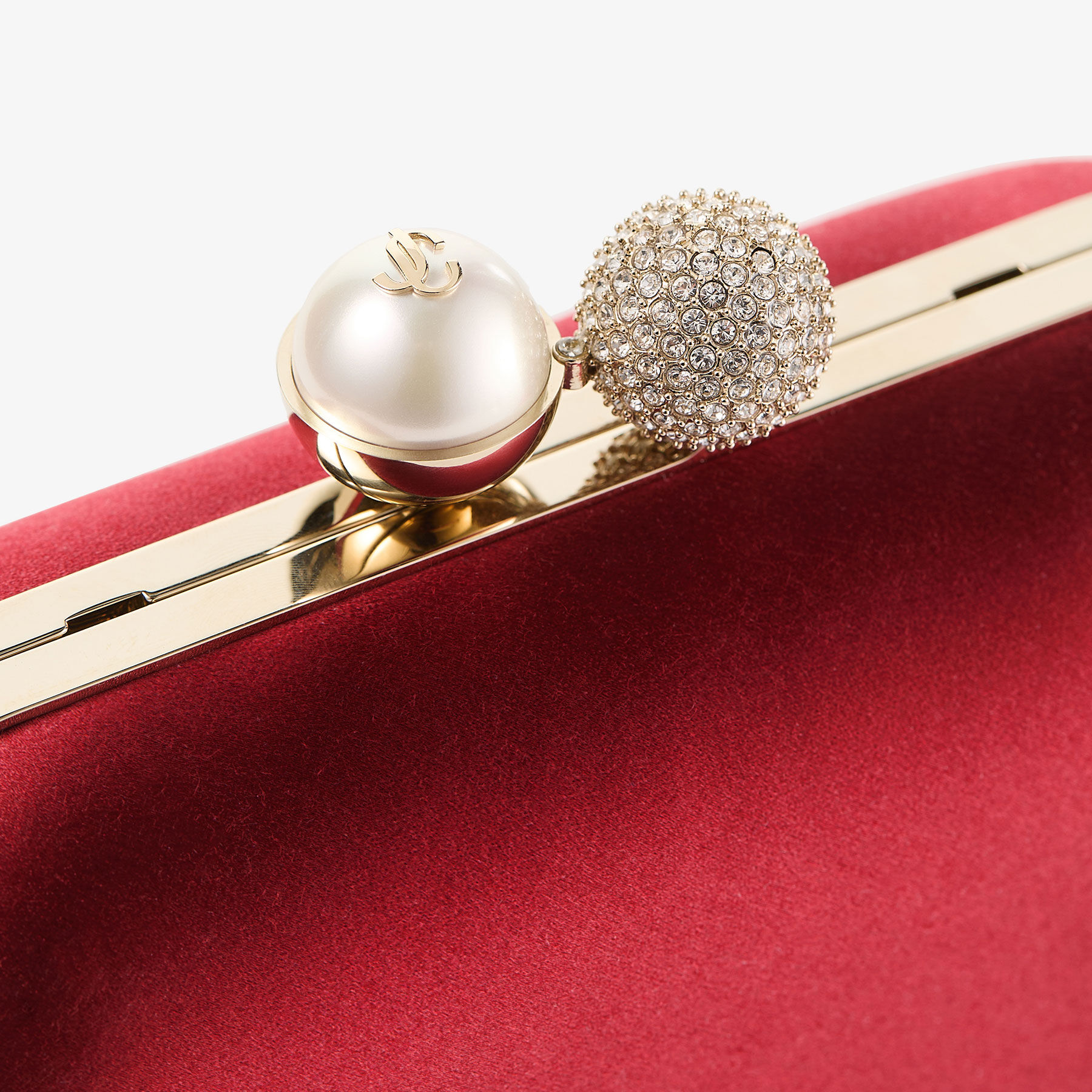 【23SS NEW】Jimmy Choo/ Cloud クリスタル クラッチバッグ /Red Red Crystal Covered Clutch Bag | Cloud | Pre Fall 18 | JIMMY