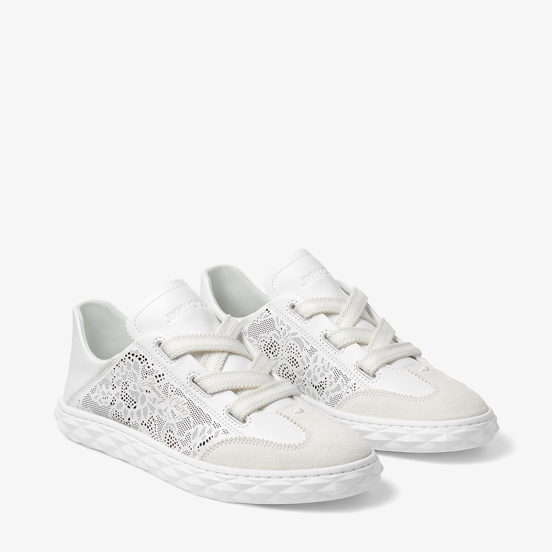 Diamond Light Flex F | White Leather Mix and Perforated Leather