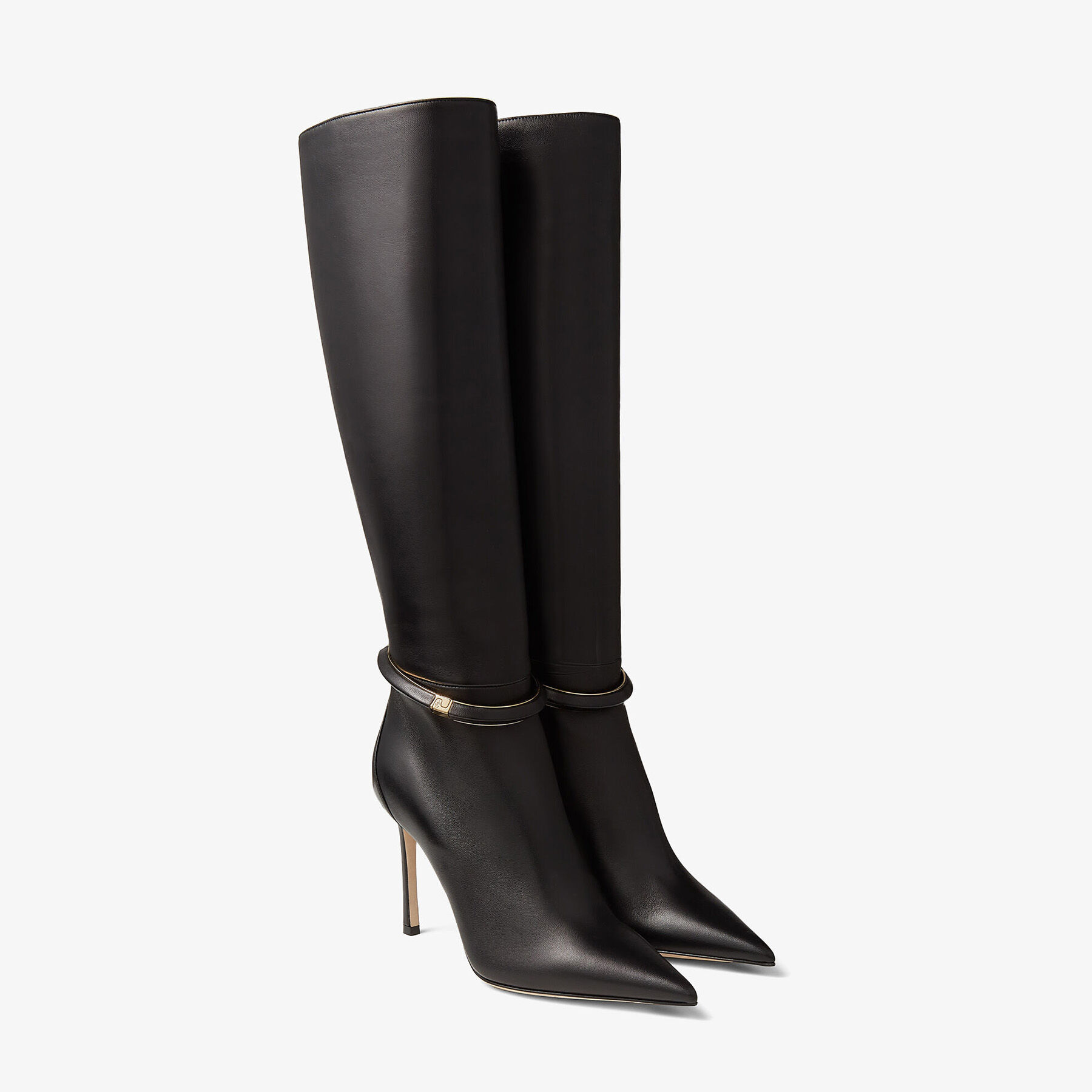 Black Nappa Leather Knee Boots | DREECE KB 95 | Autumn 2022 collection ...