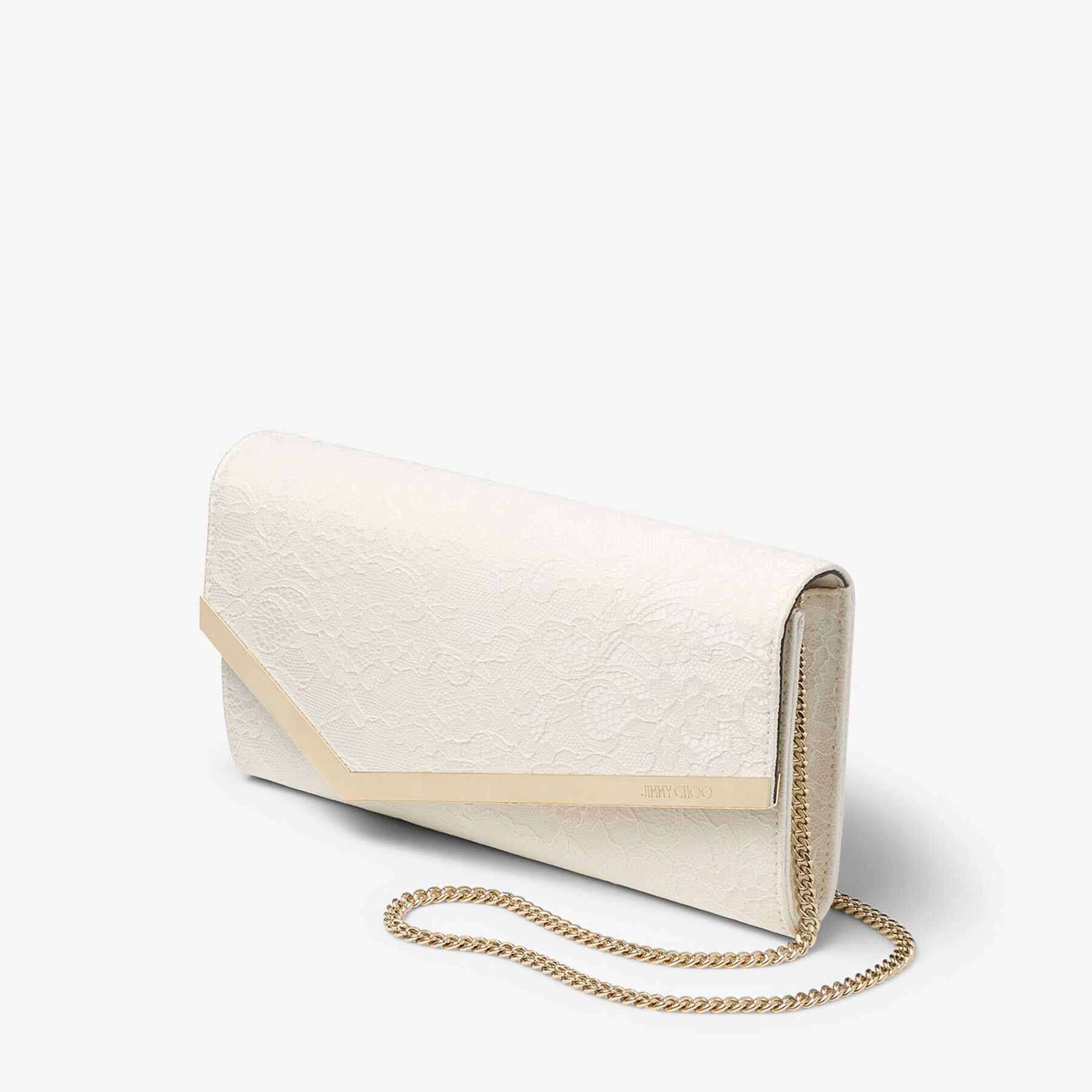 Emmie | Ivory Jimmy Choo Lace Clutch Bag | JIMMY CHOO