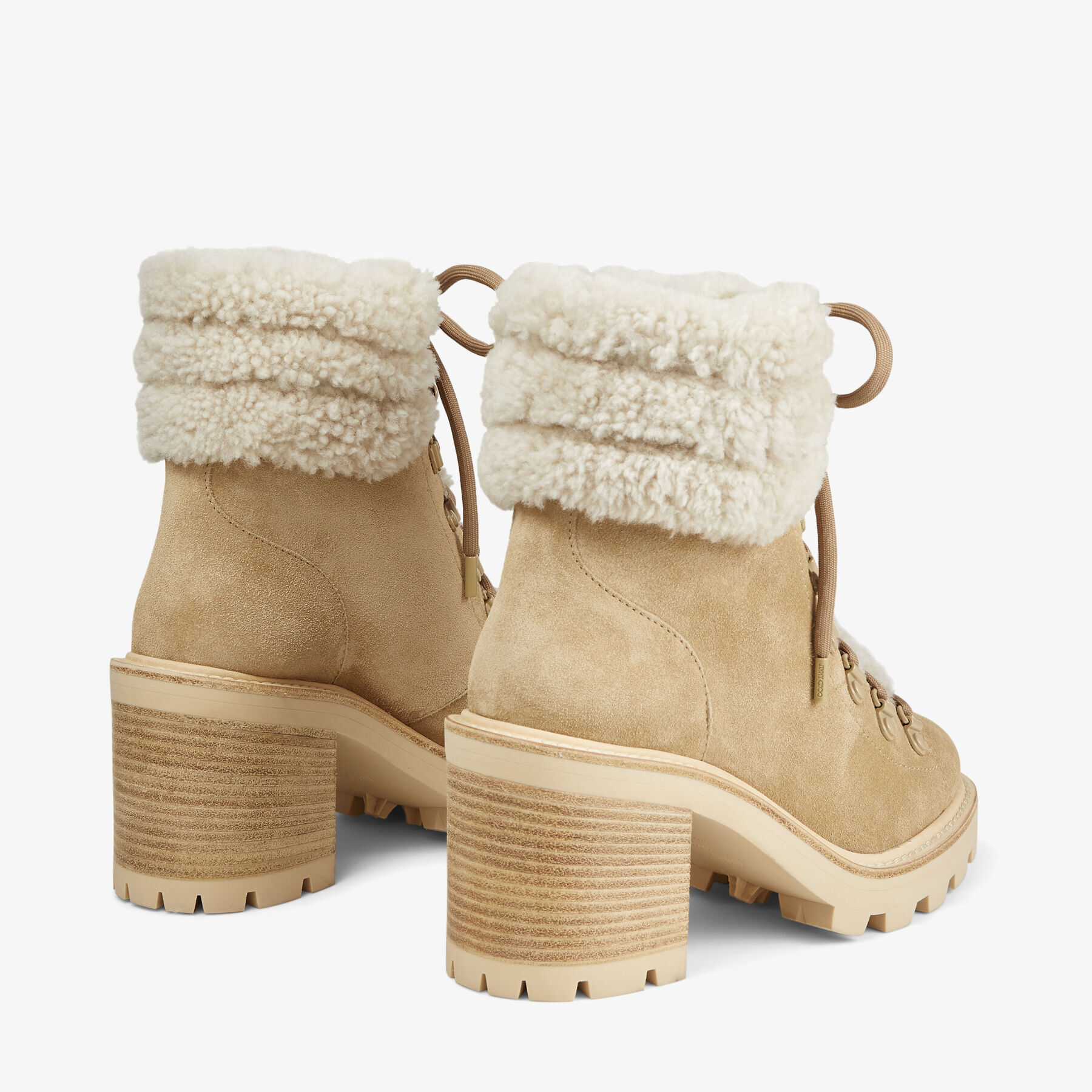 jimmy choo eshe flat shearling