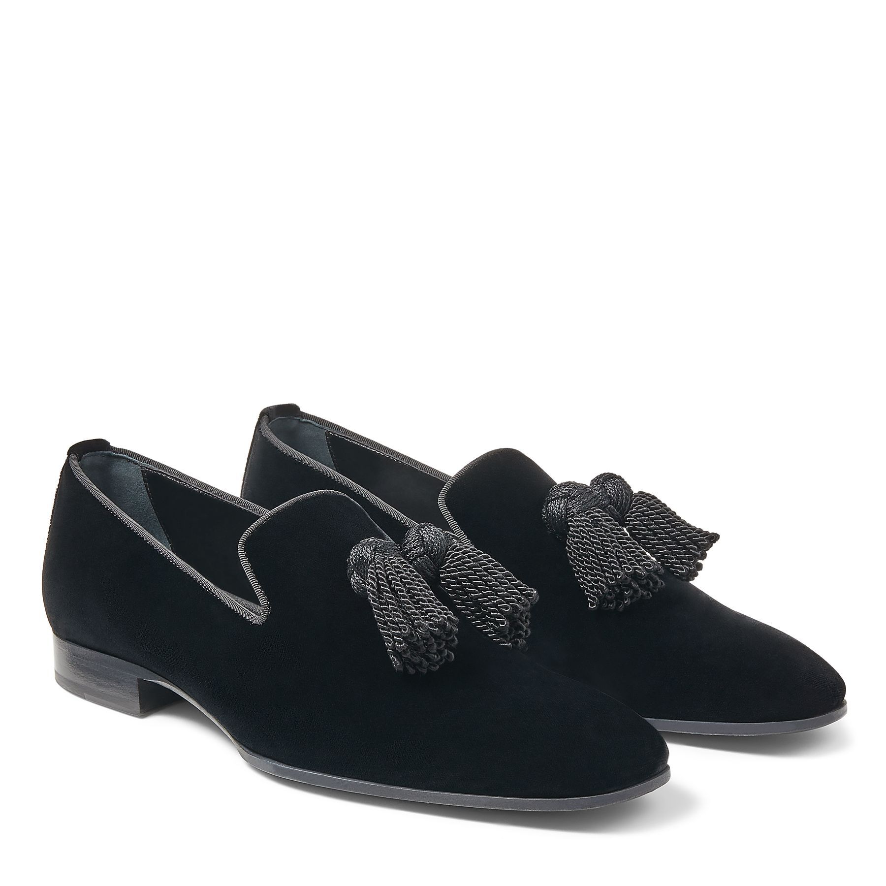 Black Velvet Slip-On Shoes with Tassel | FOXLEY/M| Autumn-Winter 2020 ...
