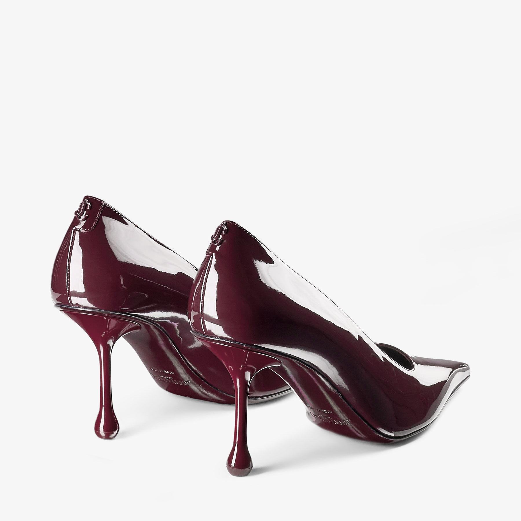Ixia 80 | Garnet Patent Leather Pumps | JIMMY CHOO