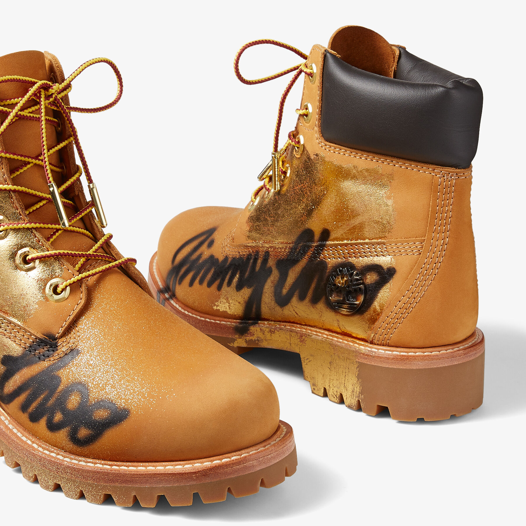 Wheat Timberland Nubuck Boots with Jimmy Choo Graffiti | JIMMY CHOO TIMBERLAND 6 GRAFFITI BOOT Jimmy Choo x Timberland Collection | JIMMY CHOO