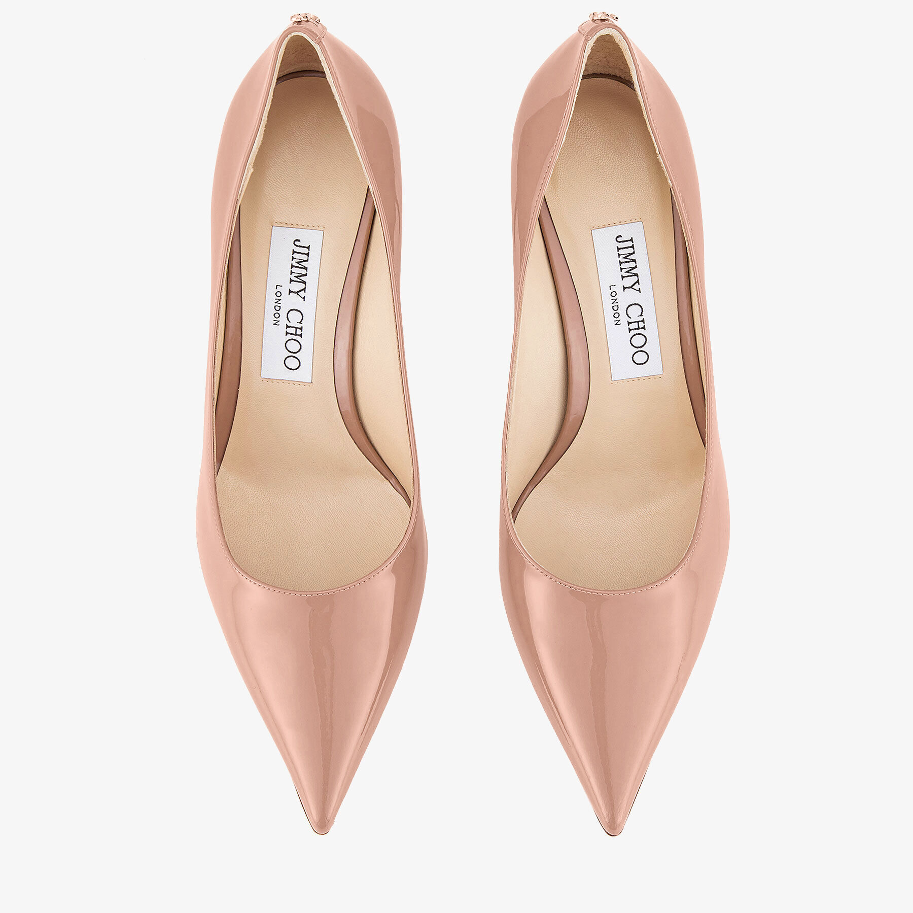 Ballet-Pink Patent-Leather Pumps with JC Emblem | LOVE 65 | 24:7
