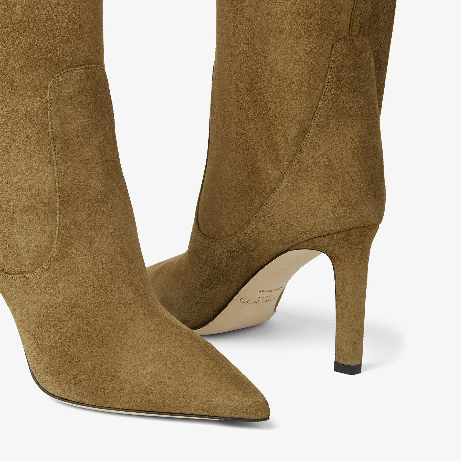 Caper Green Suede Ankle Boots | MAVIS 85 | Autumn 2022 collection