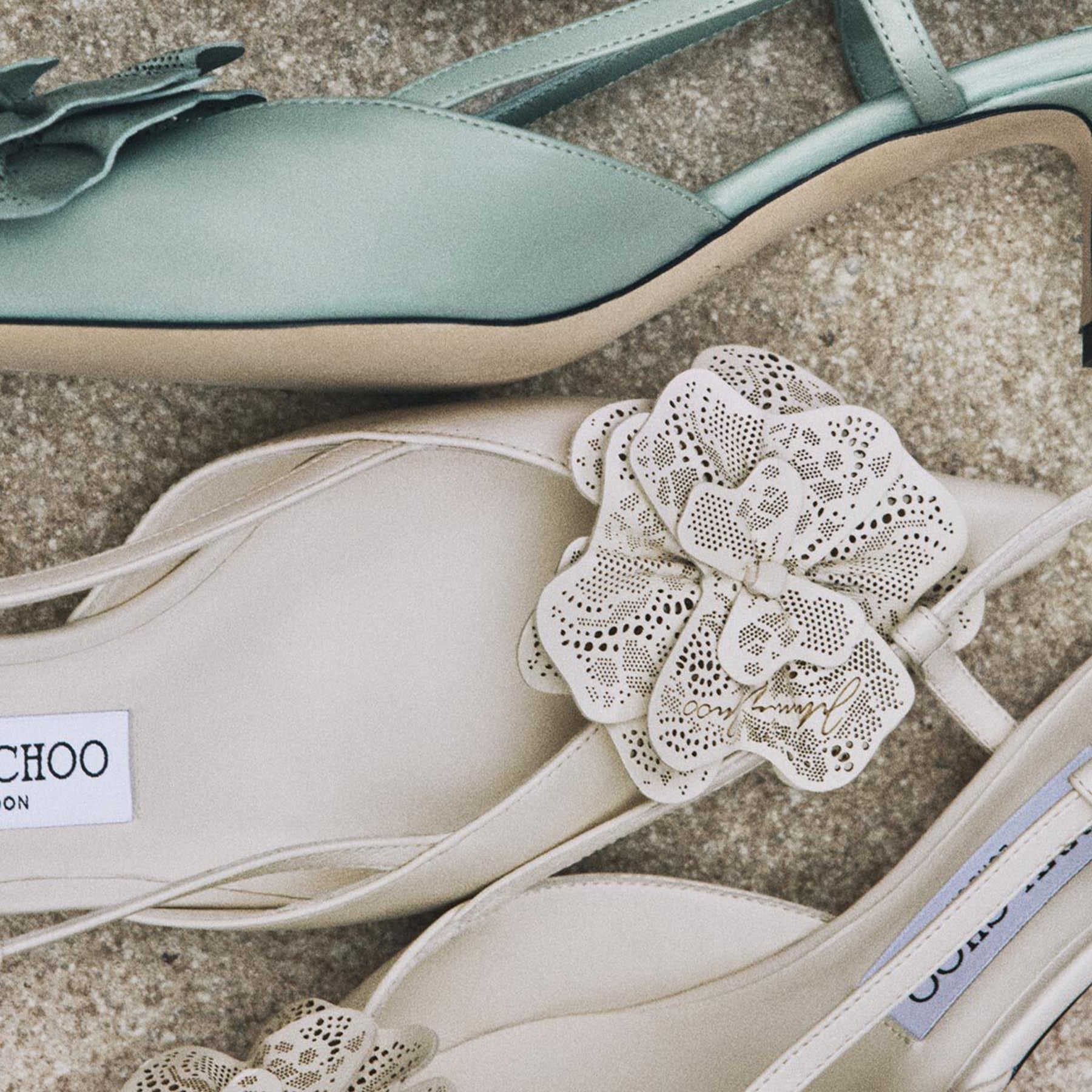 Mimmi Sling Back 50 | Latte Shiny Nappa Leather Slingbacks with