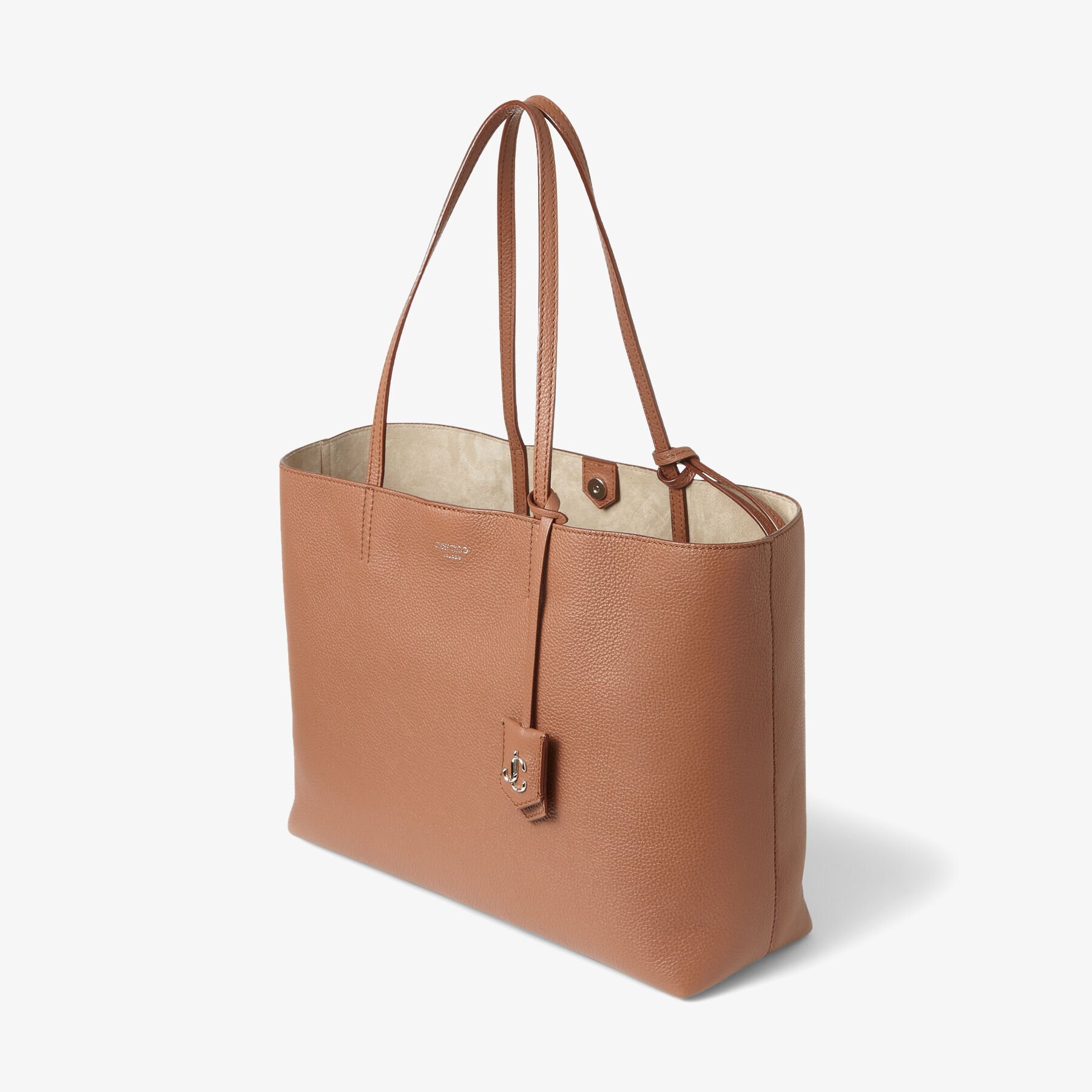 Cuoio Grained Calf Leather Tote Handbag with JC Emblem | NINE2FIVE 