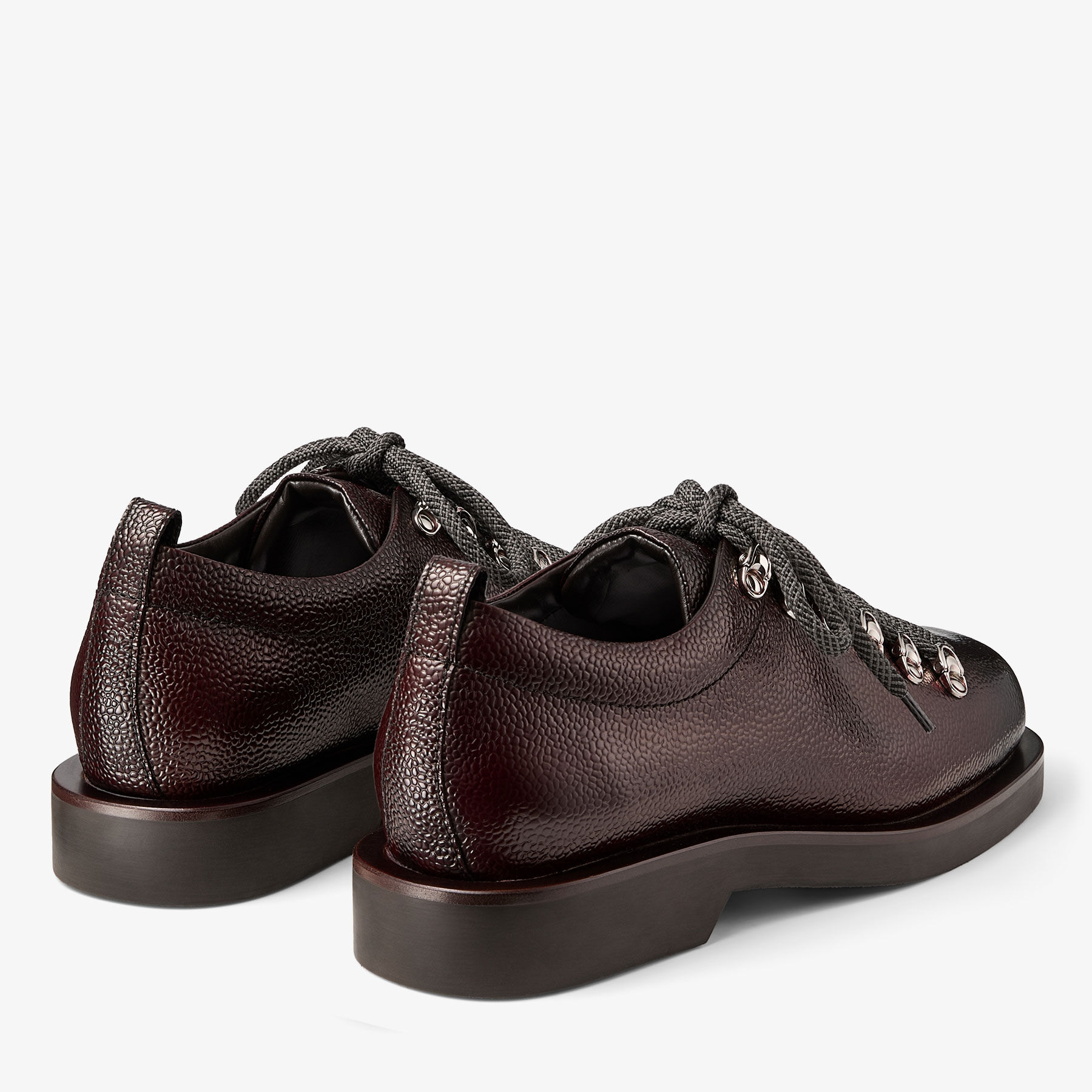 Reeves Lace Up | Chocolate Scotch Grain Leather Lace Up Shoes | JIMMY CHOO