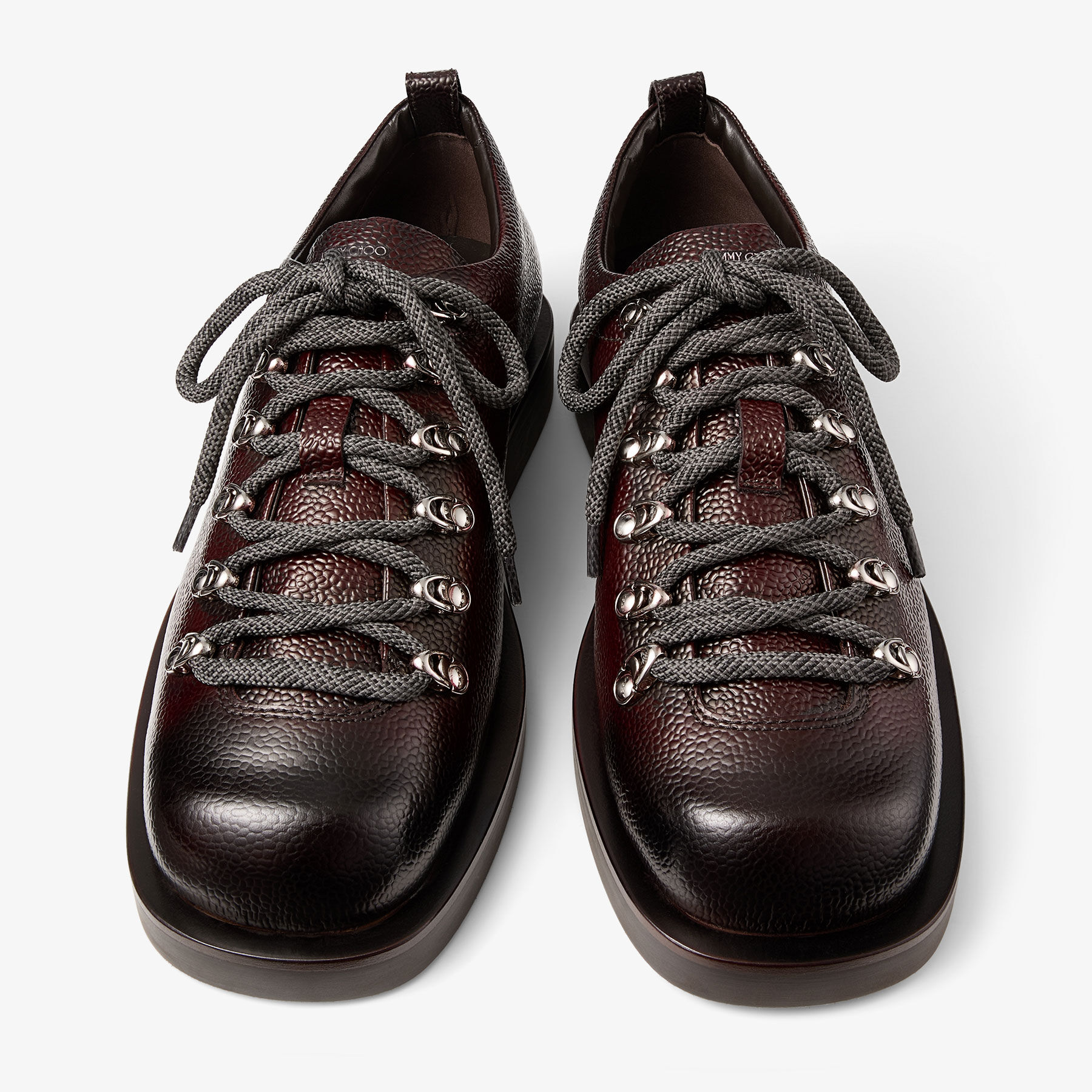 Reeves Lace Up | Chocolate Scotch Grain Leather Lace Up Shoes | JIMMY CHOO