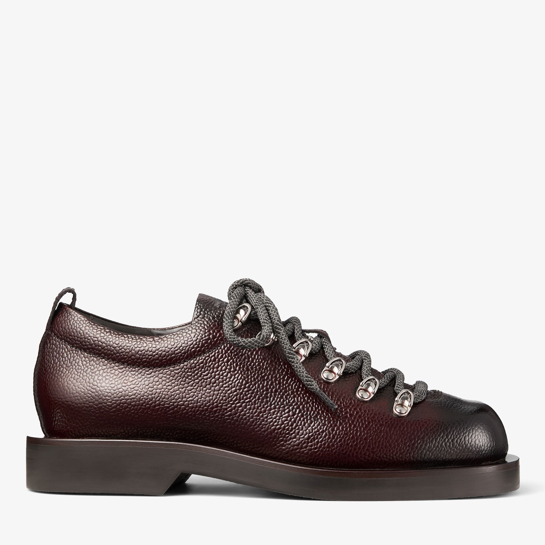 Reeves Lace Up | Chocolate Scotch Grain Leather Lace Up Shoes | JIMMY CHOO