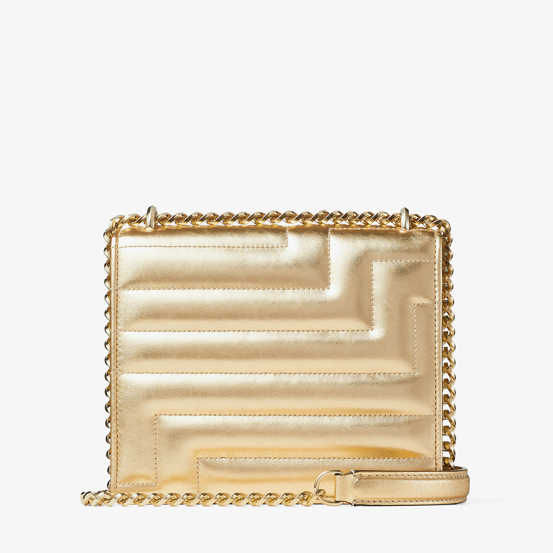 Gold Avenue Metallic Nappa Leather Bag with Light Gold JC Emblem 