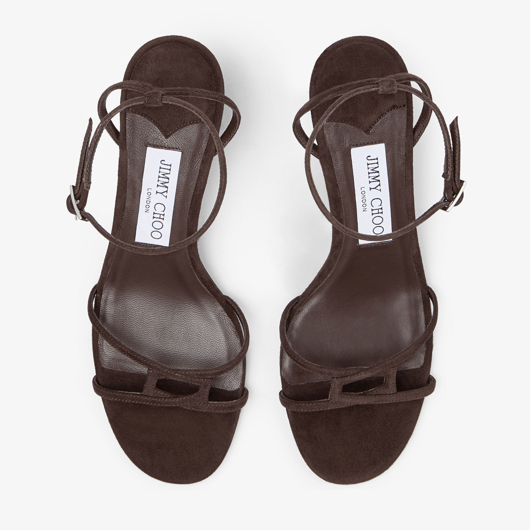 キル　オールドジャラ 1998 Leo 65 |Chocolate Suede Sandal | JIMMY CHOO