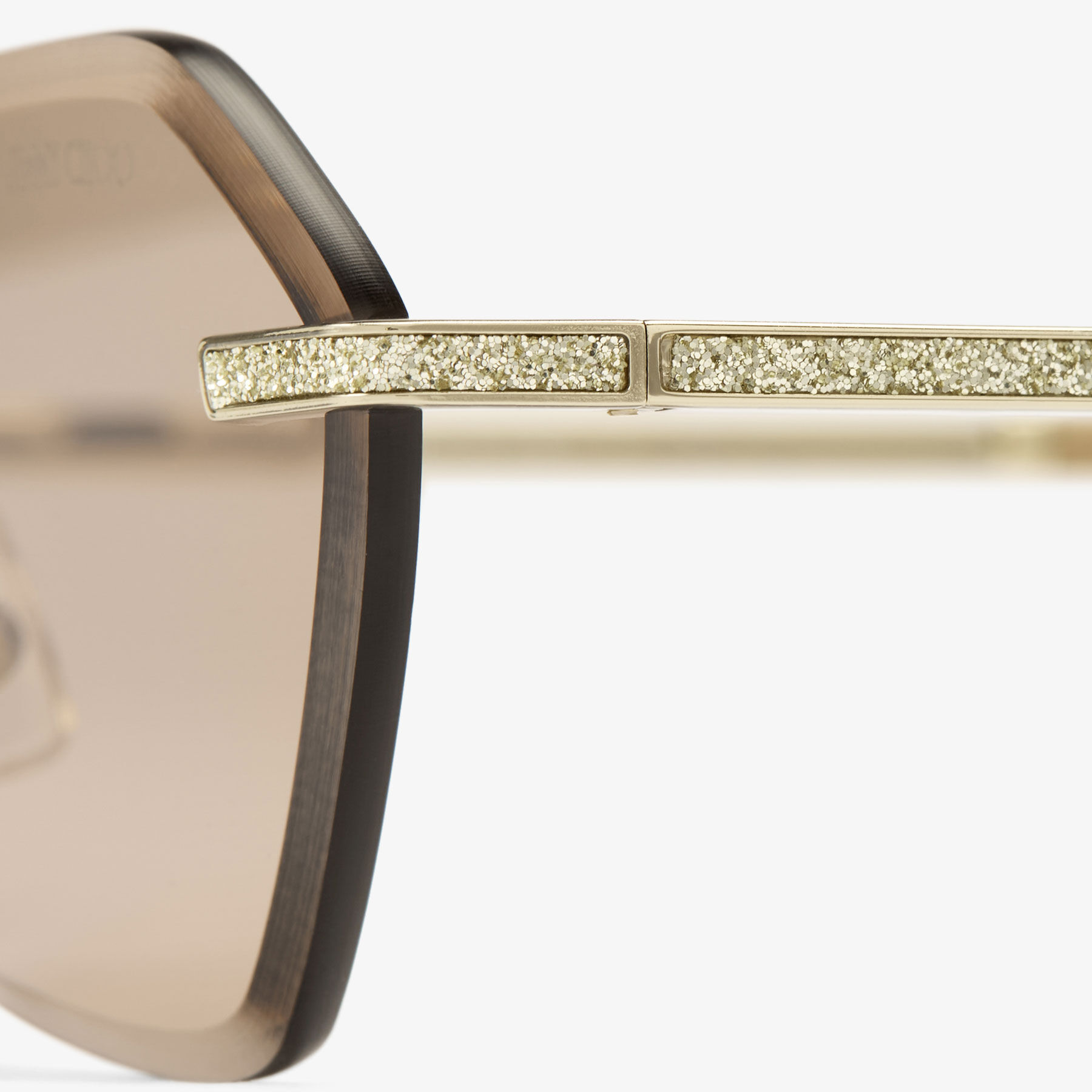 Abby | Pale Gold Geometric Sunglasses | JIMMY CHOO
